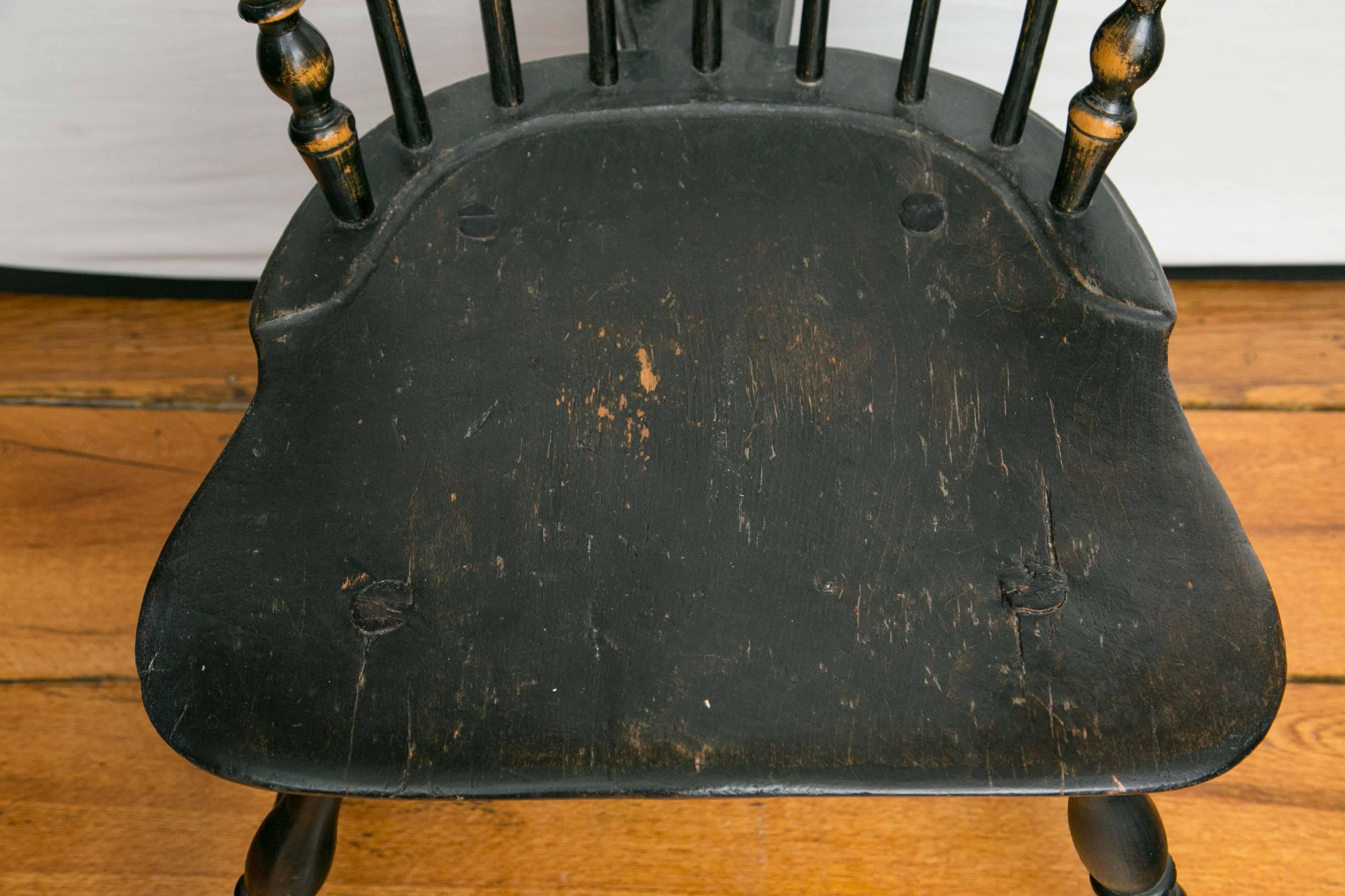 American 19th Century Pennsylvania Fan-Back Brace-Back Windsor Side Chair