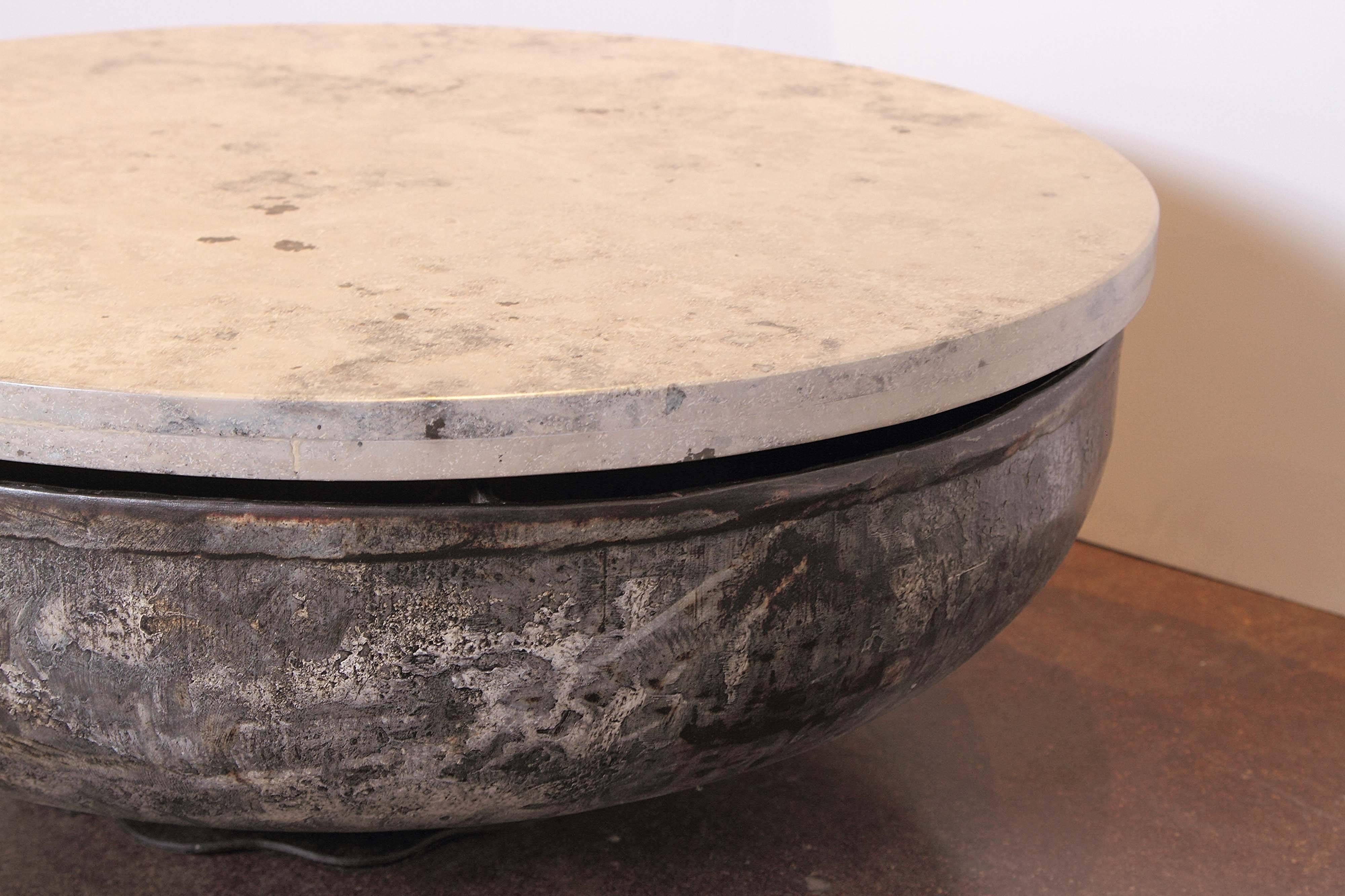 Transitional Round Low Coffee Table 1