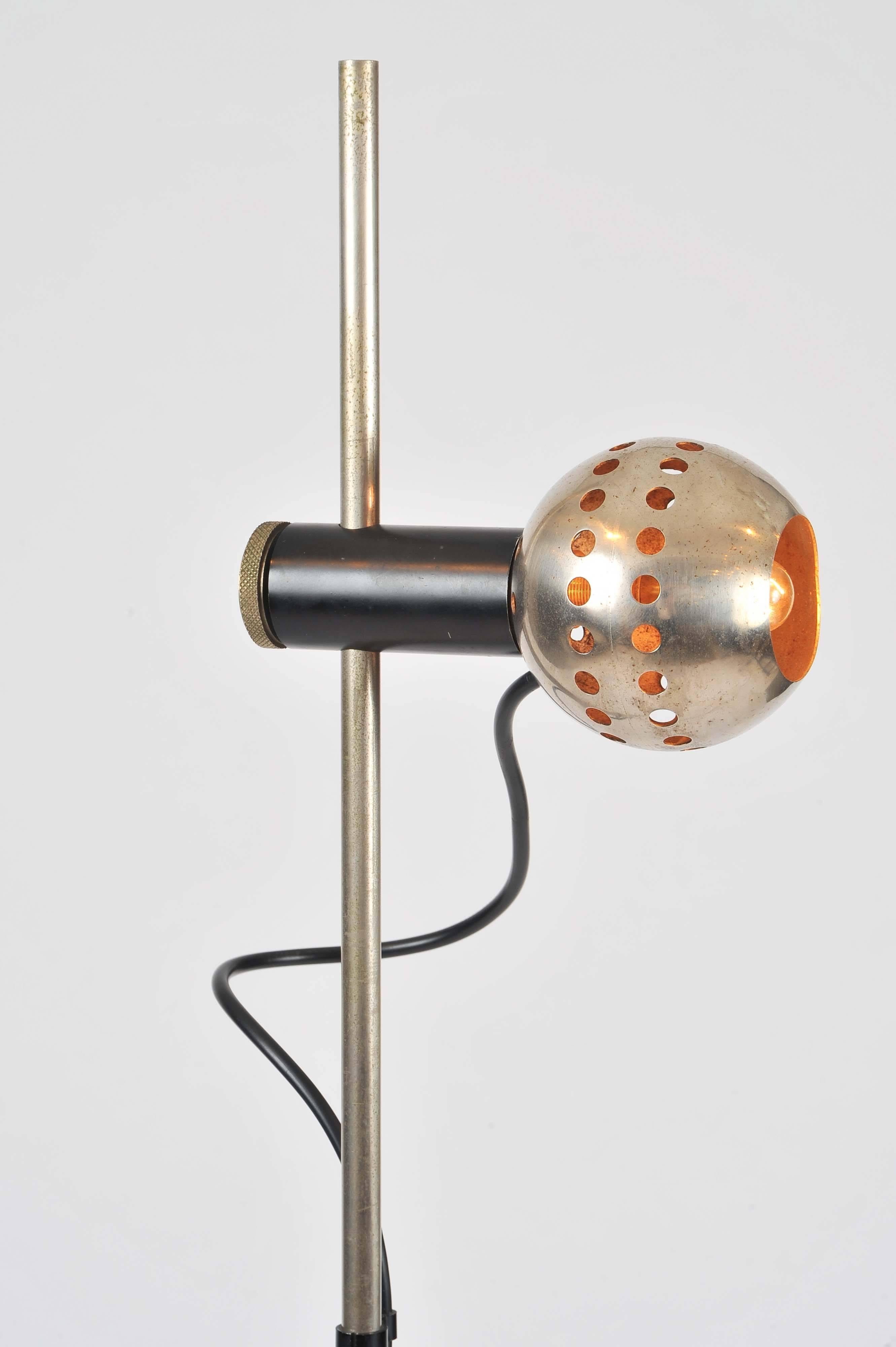 Mid-Century Modern Magnetic Shade Floor Lamp by Angelo Lelli for Arredoluce For Sale