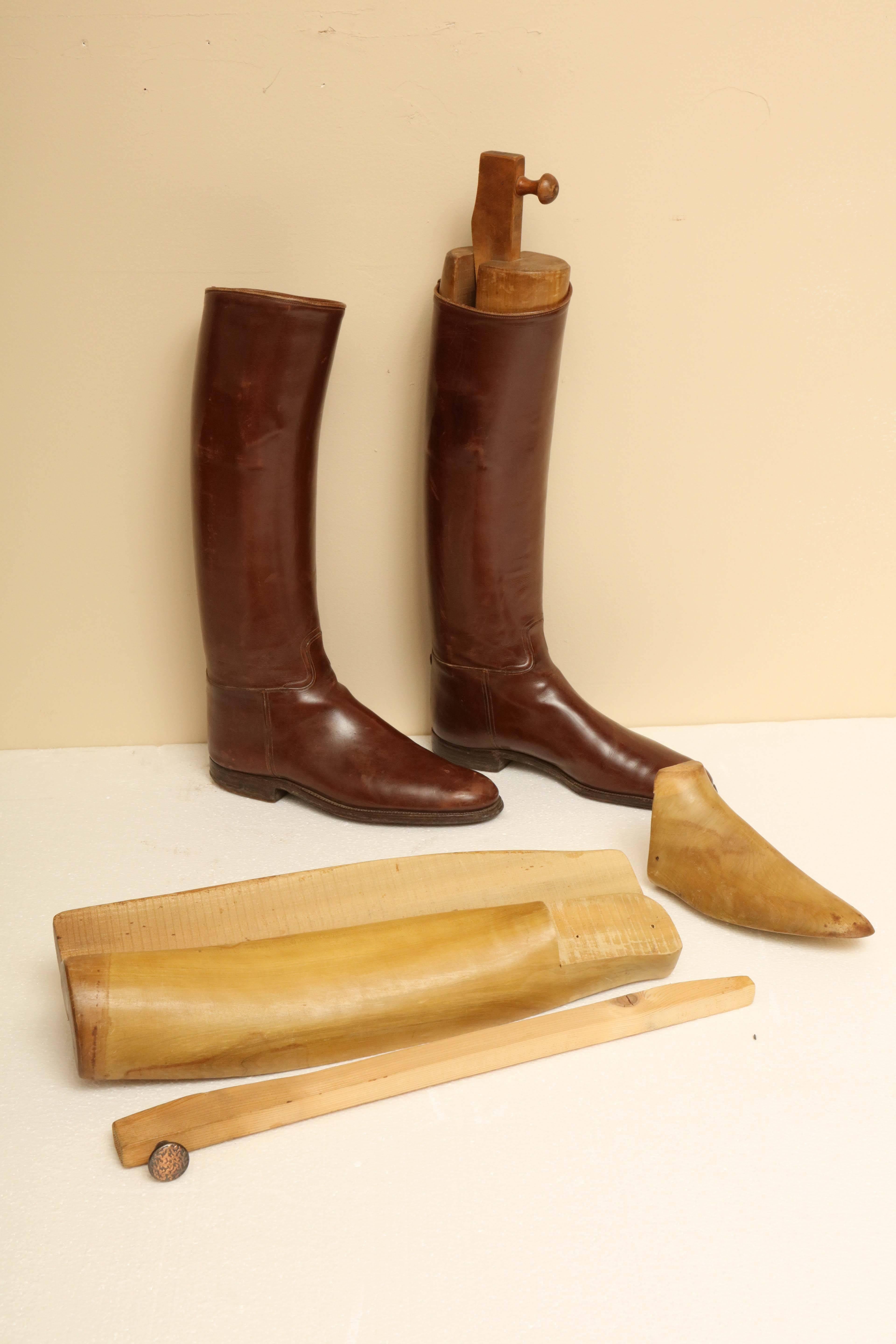 Pair of English Riding Boots with Custom Boot Trees 3