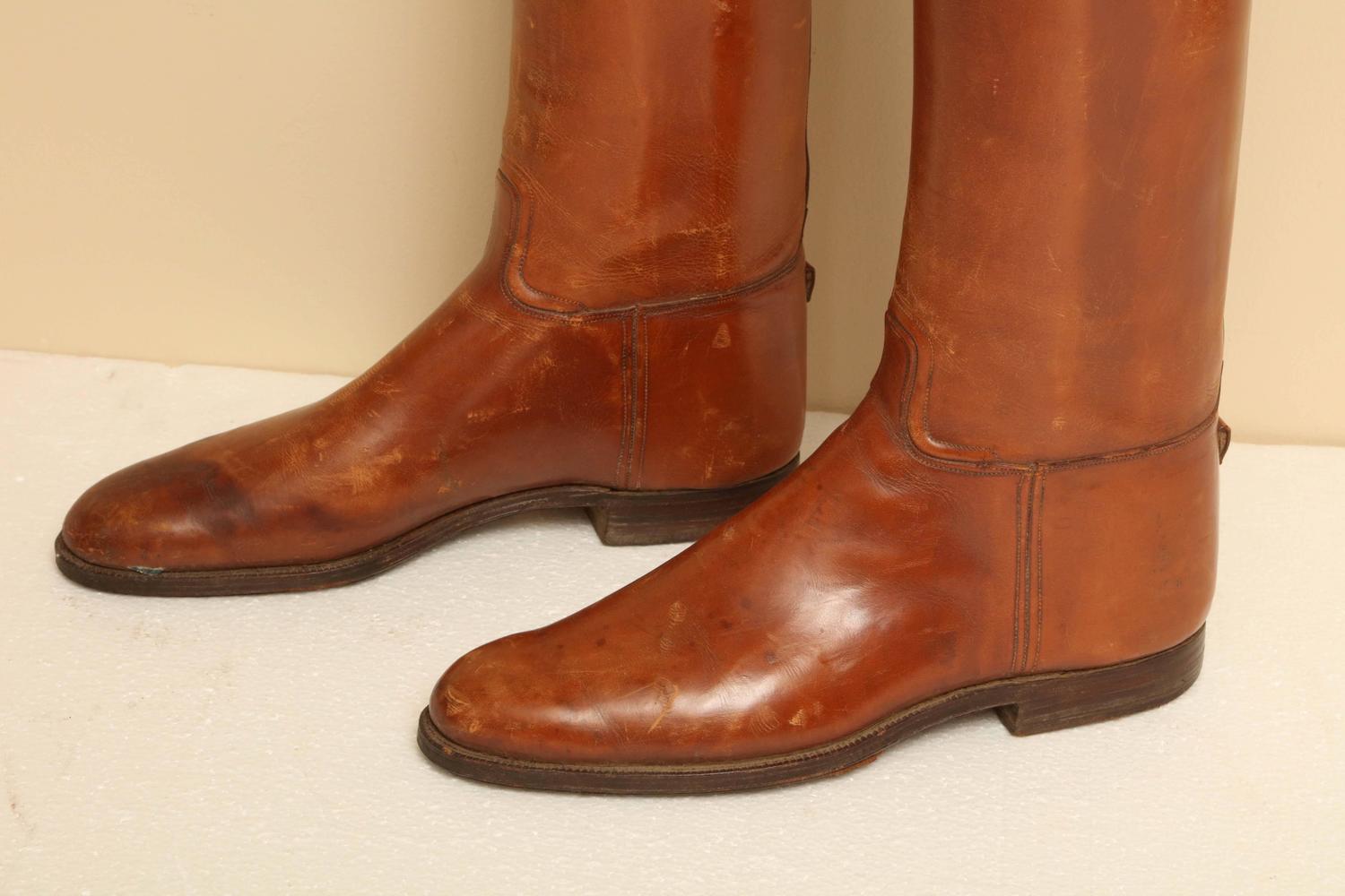 Pair Of English Riding Boots With Custom Boot Trees At 1stdibs
