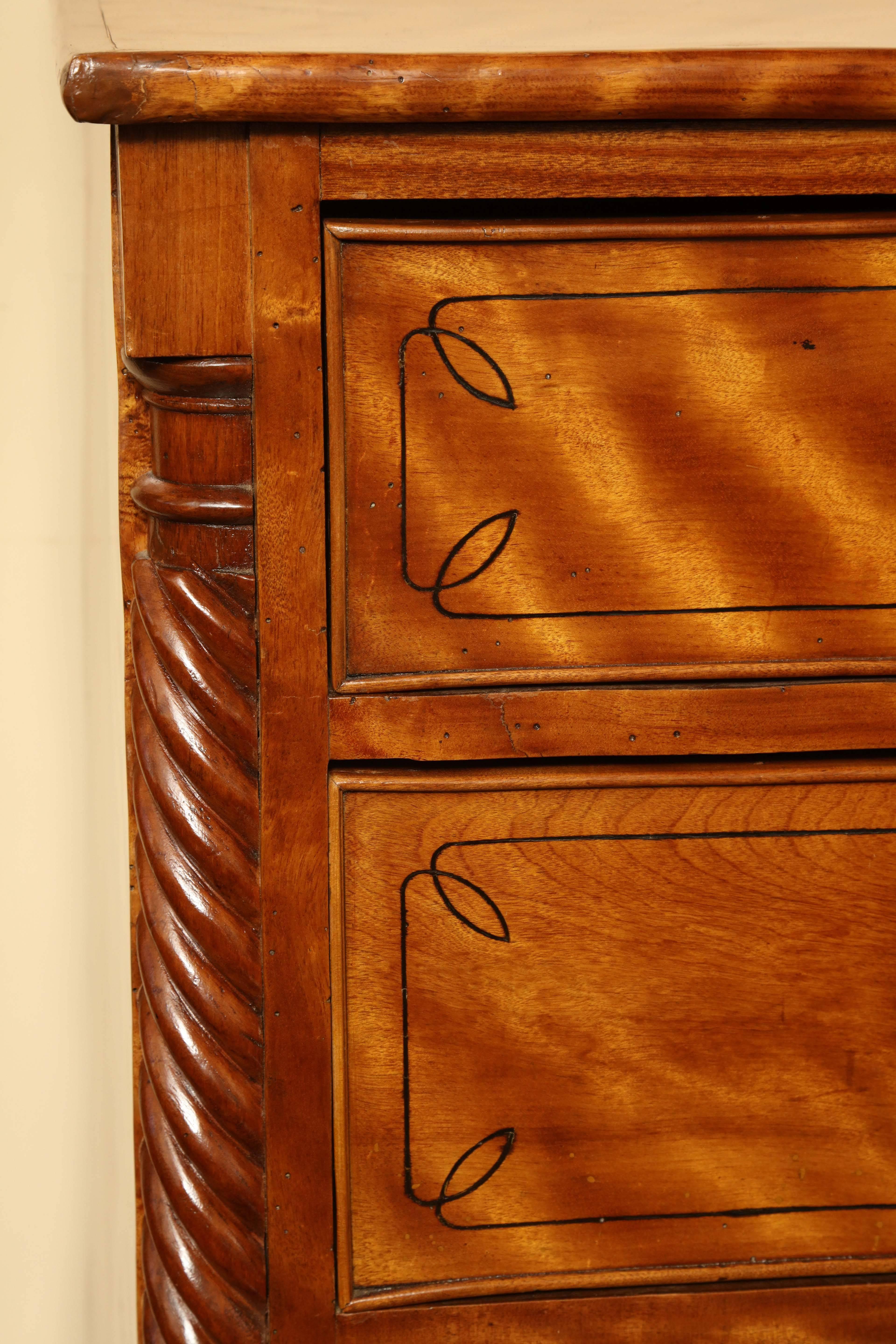 Early 19th Century Pair of English Regency Satin Birch Chests