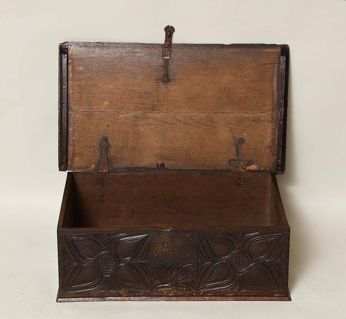 17th Century Welsh Oak Document Box 2