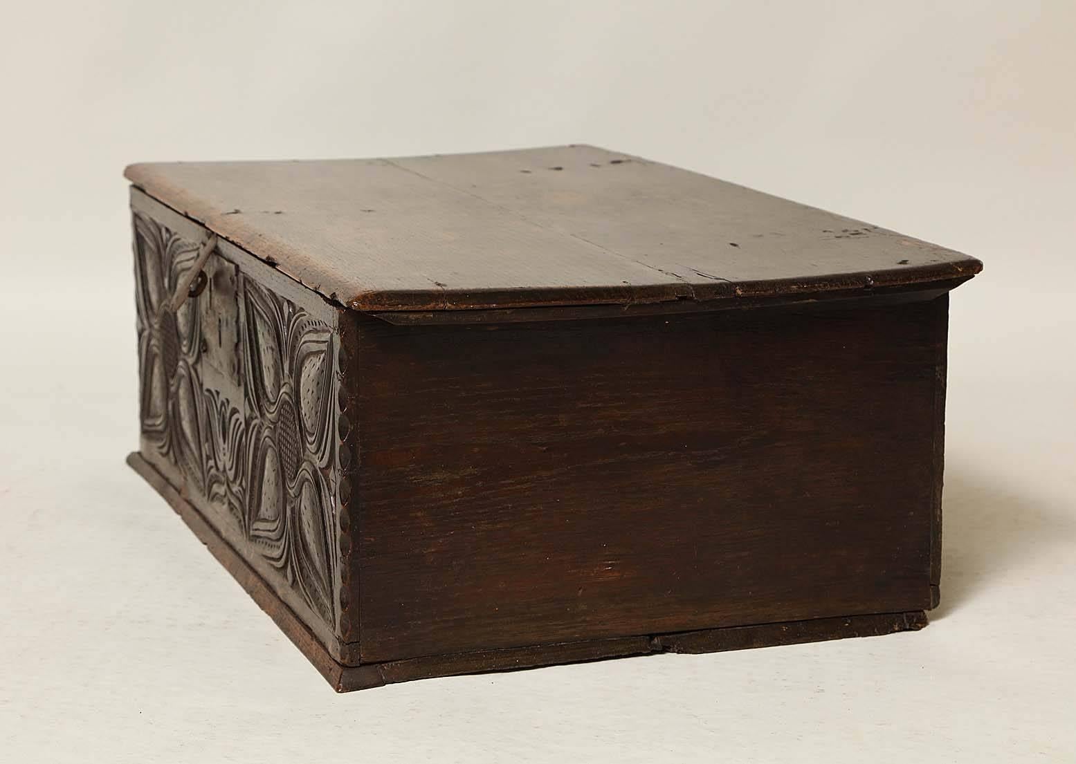 17th Century Welsh Oak Document Box 3