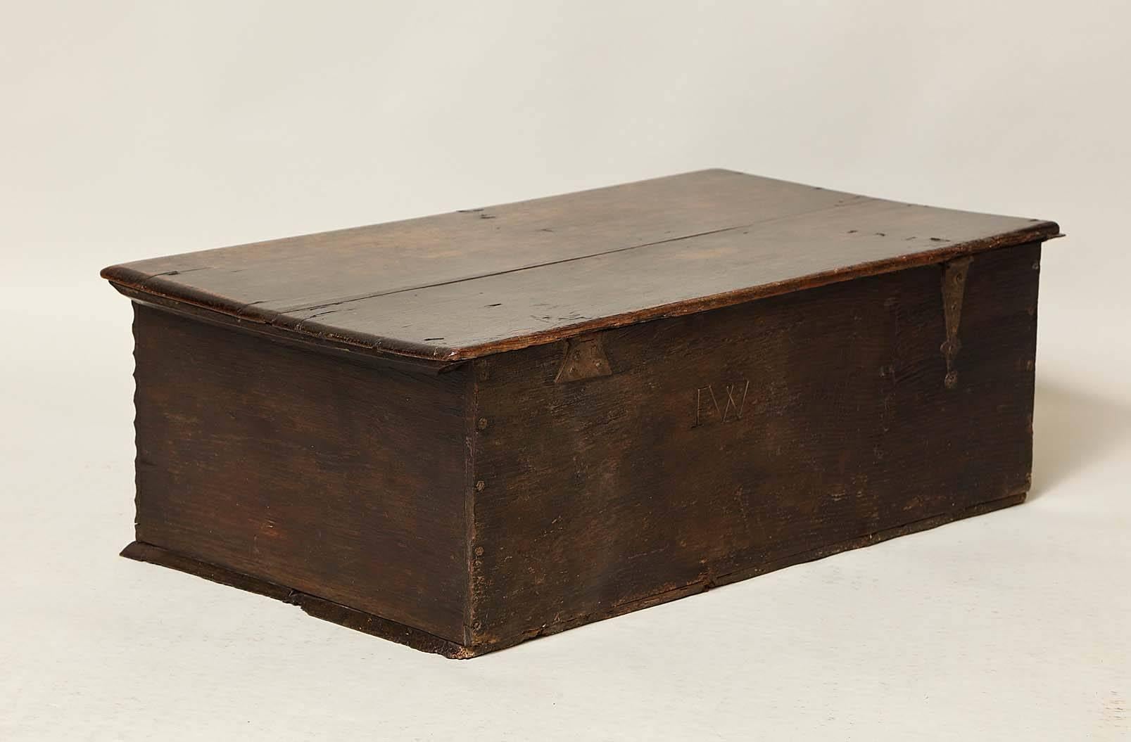 17th Century Welsh Oak Document Box 4