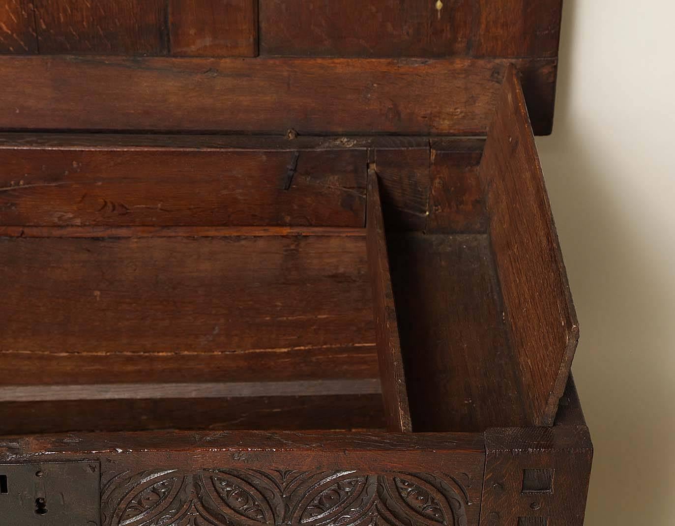 17th Century English Oak Coffer 1