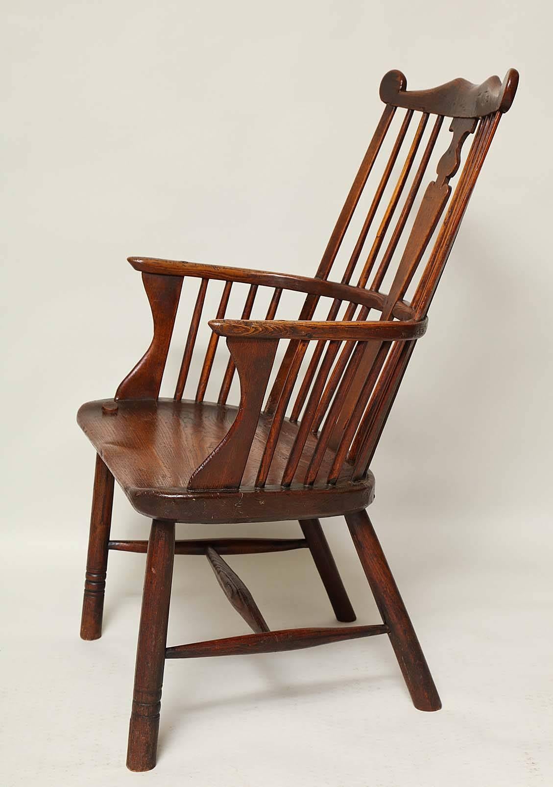 Ash 18th Century English Comb Back Windsor Chair