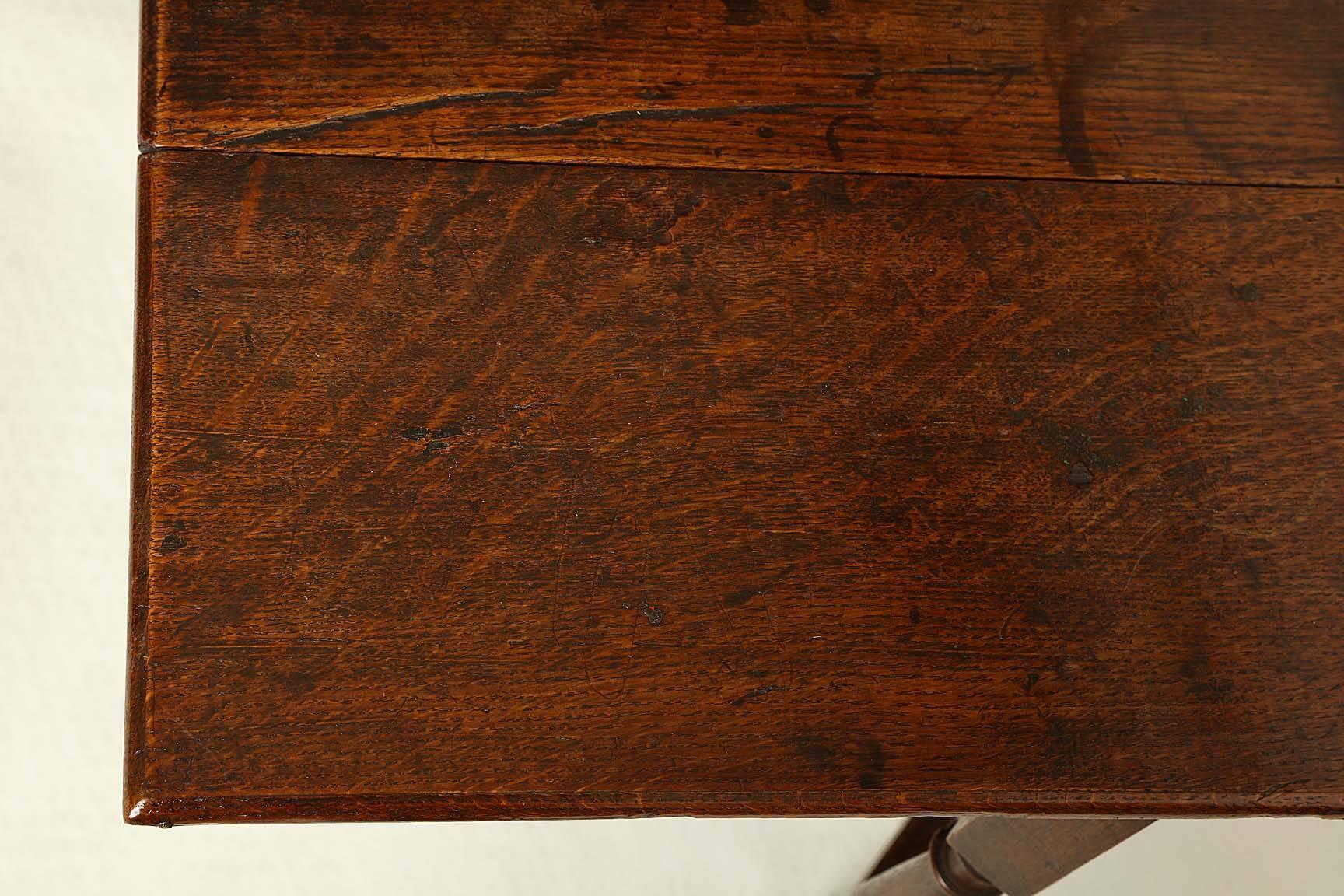 Unusual 18th Century Square Oak Gateleg Table 4