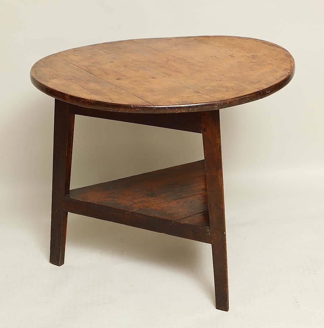 19th Century Good English Pine Cricket Table