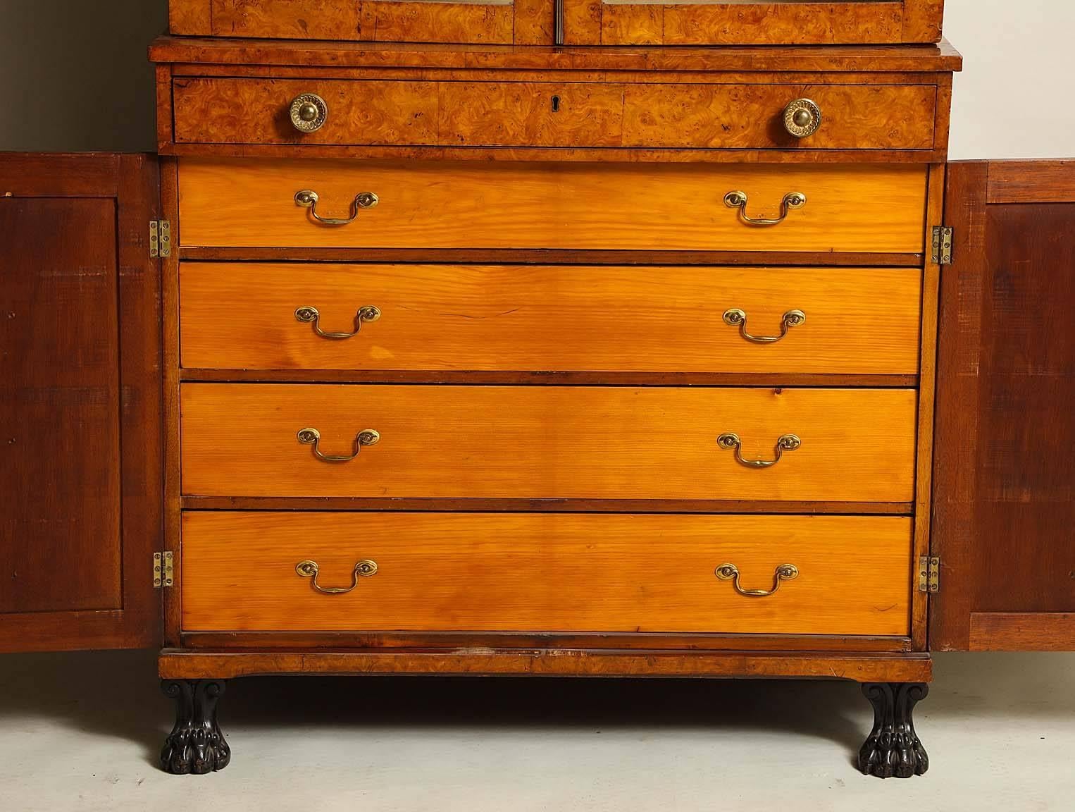Ash Early 19th Century Burr Oak Cabinet