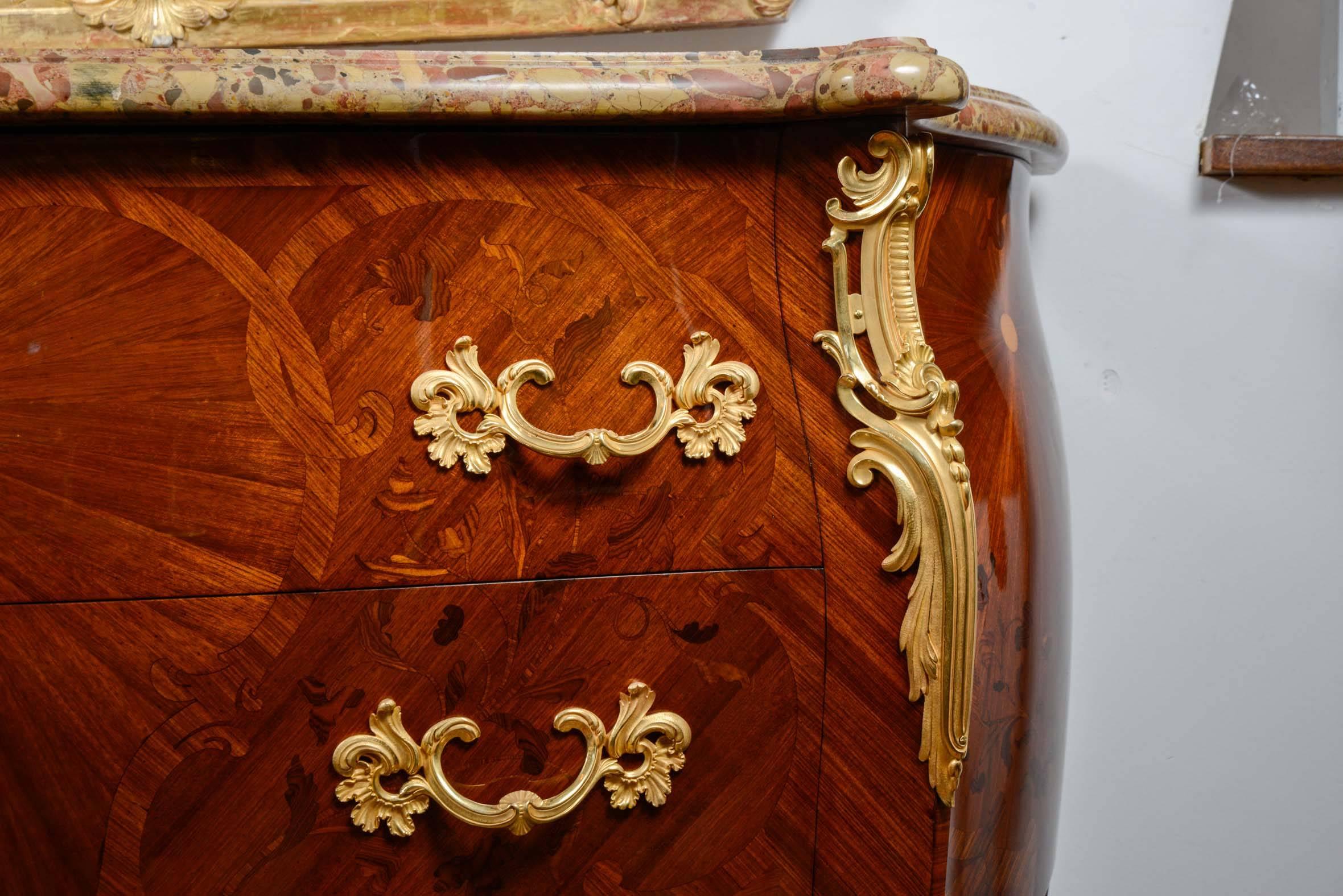 Gilt Gorgeous Commode Signed P. Sormani in Louis XV Style For Sale