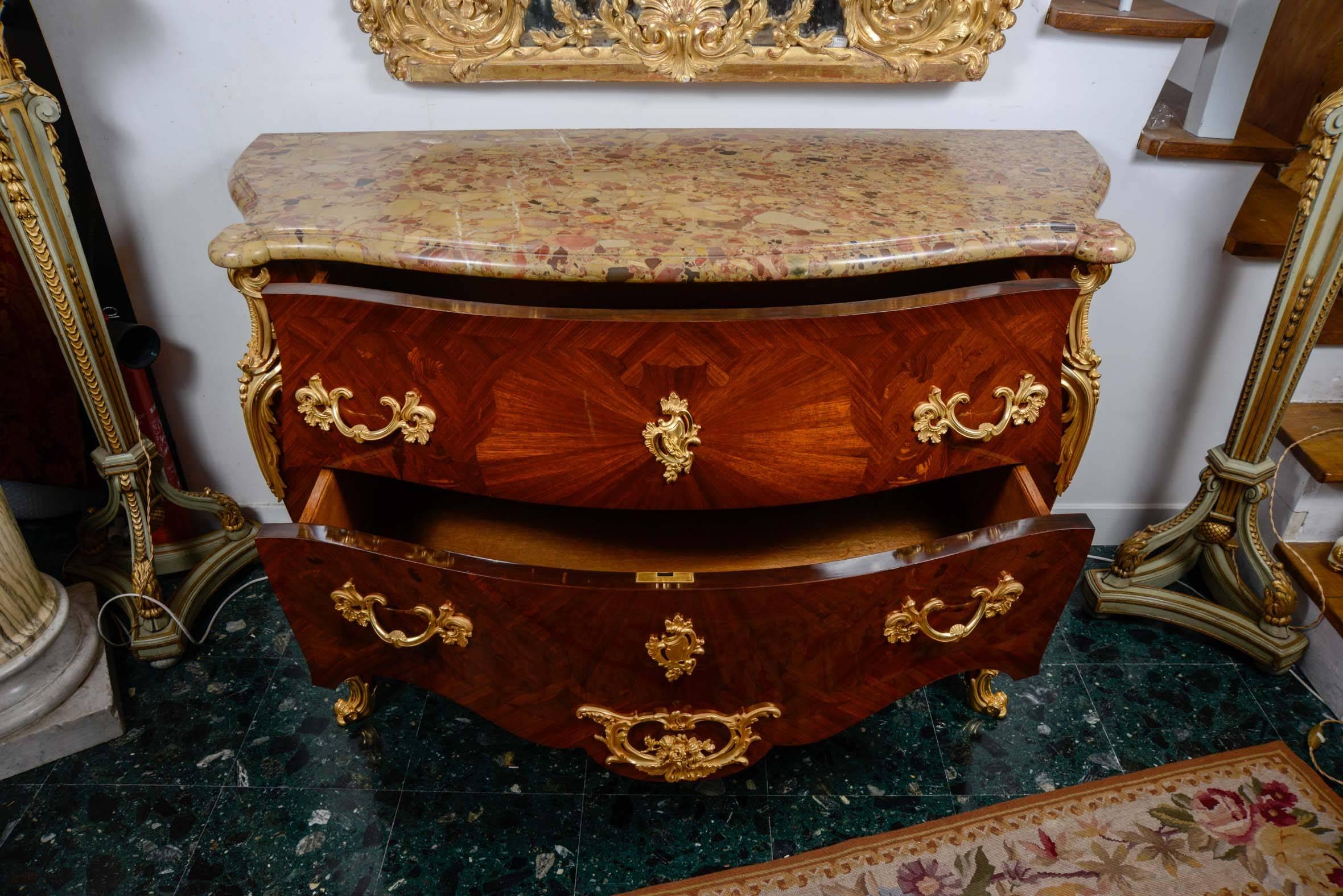 19th Century Gorgeous Commode Signed P. Sormani in Louis XV Style For Sale