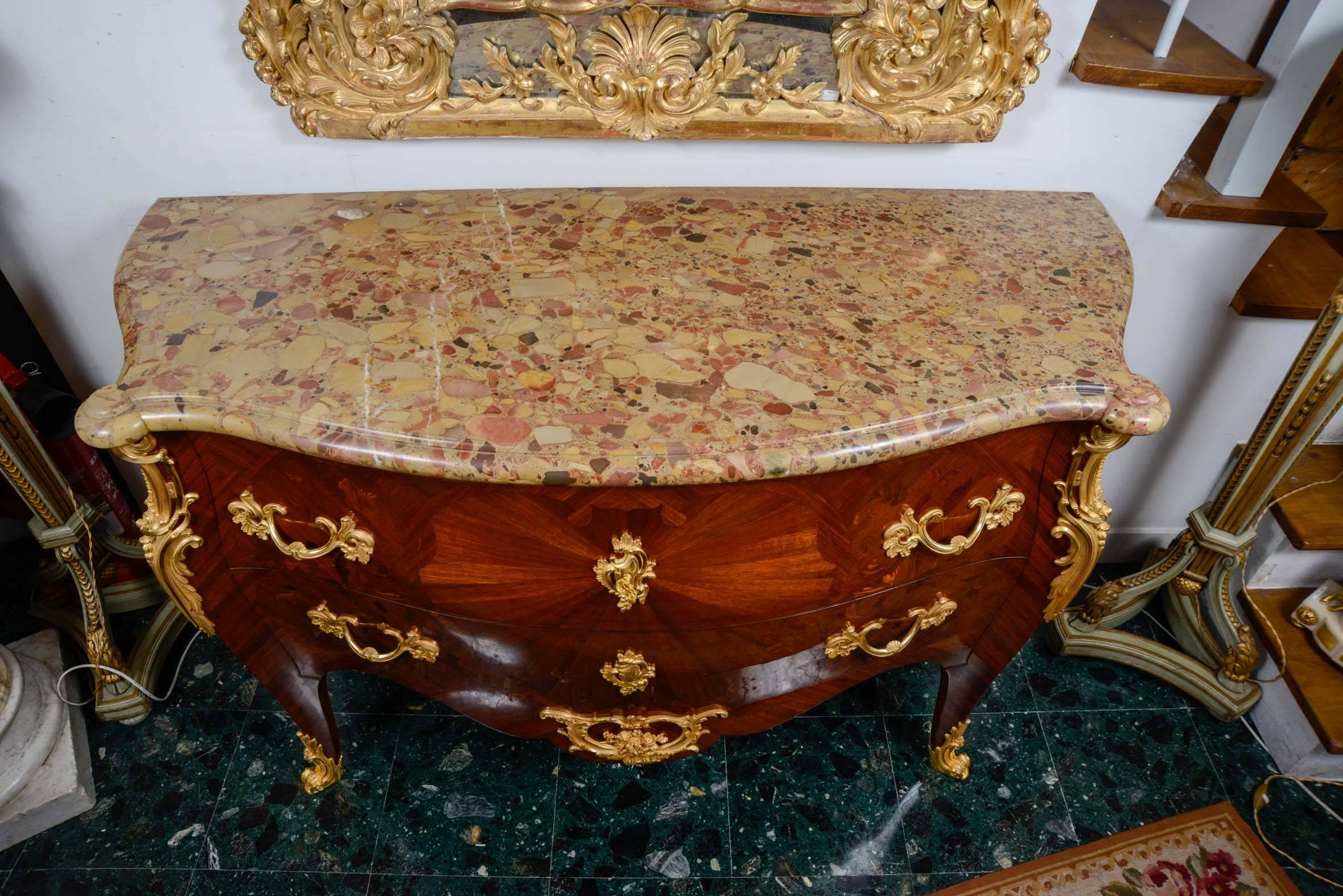Bronze Gorgeous Commode Signed P. Sormani in Louis XV Style For Sale