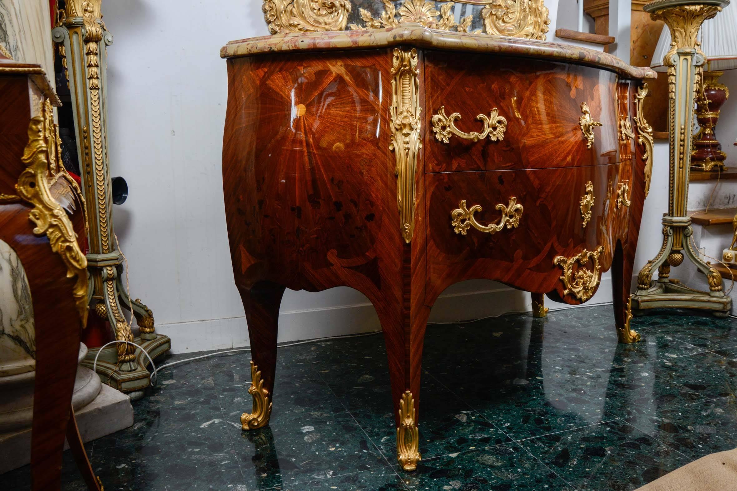 Gorgeous Commode Signed P. Sormani in Louis XV Style For Sale 1