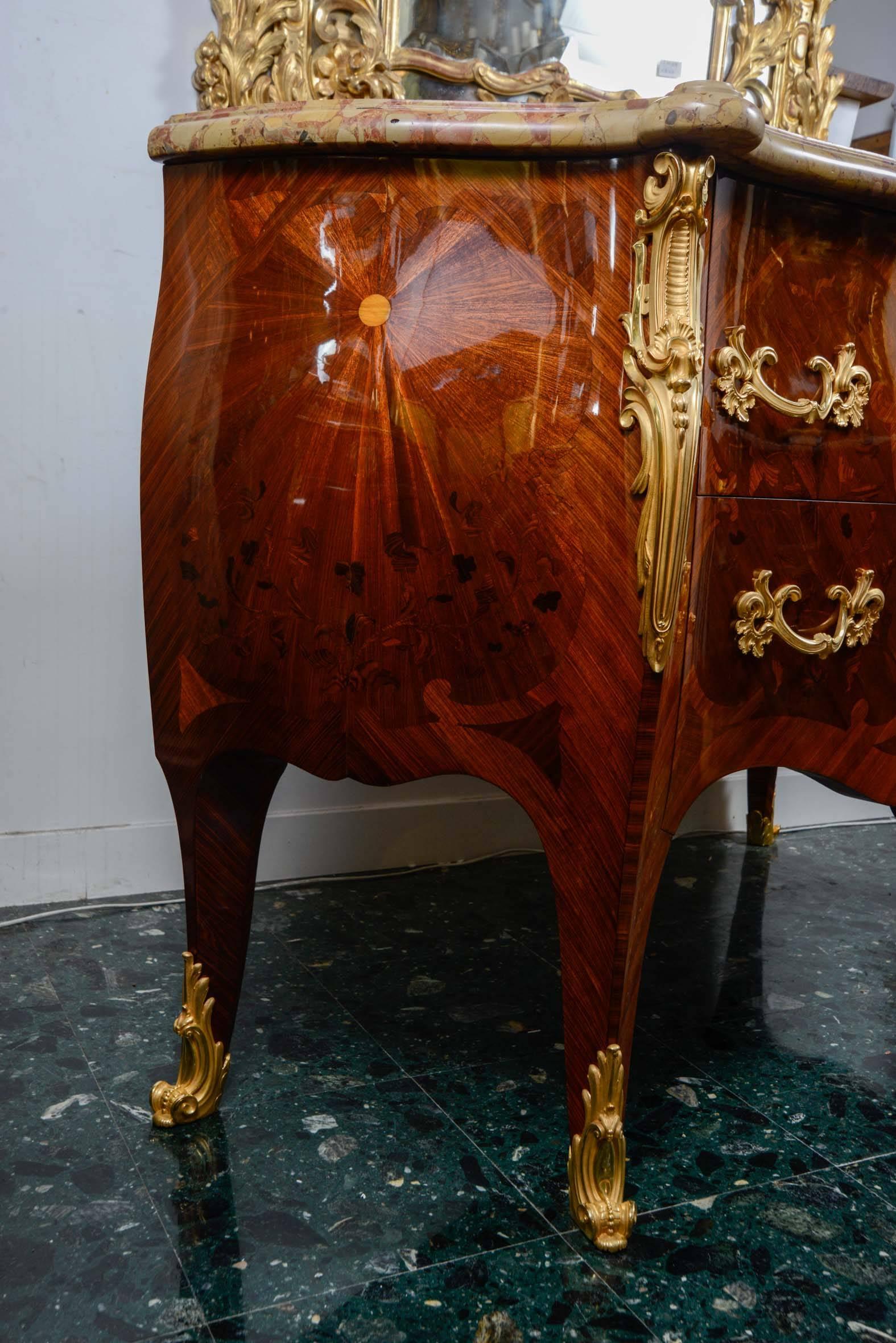 Gorgeous Commode Signed P. Sormani in Louis XV Style For Sale 2