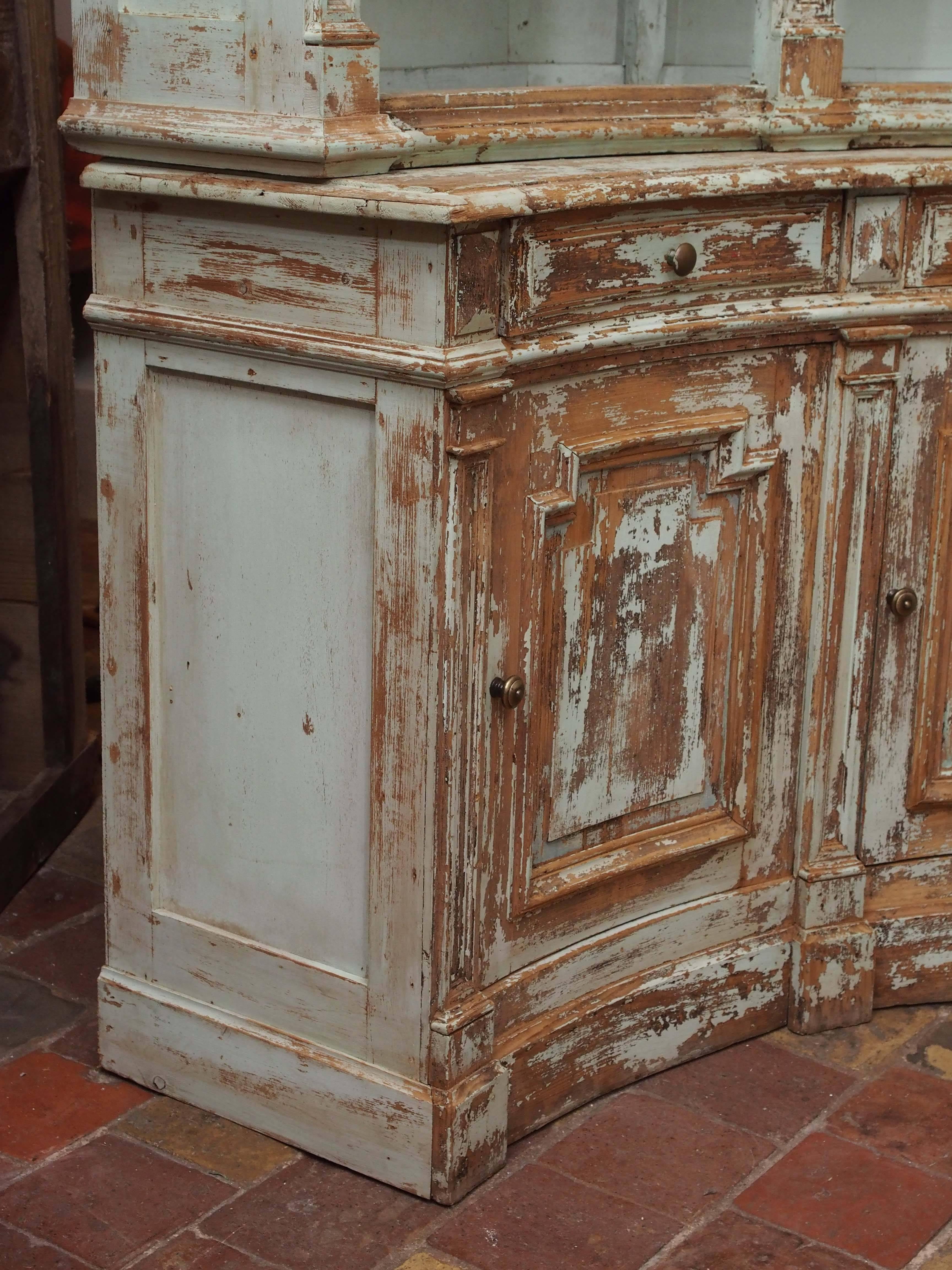 Paint 19th Century Directoire Style Curved Bibliotheque For Sale