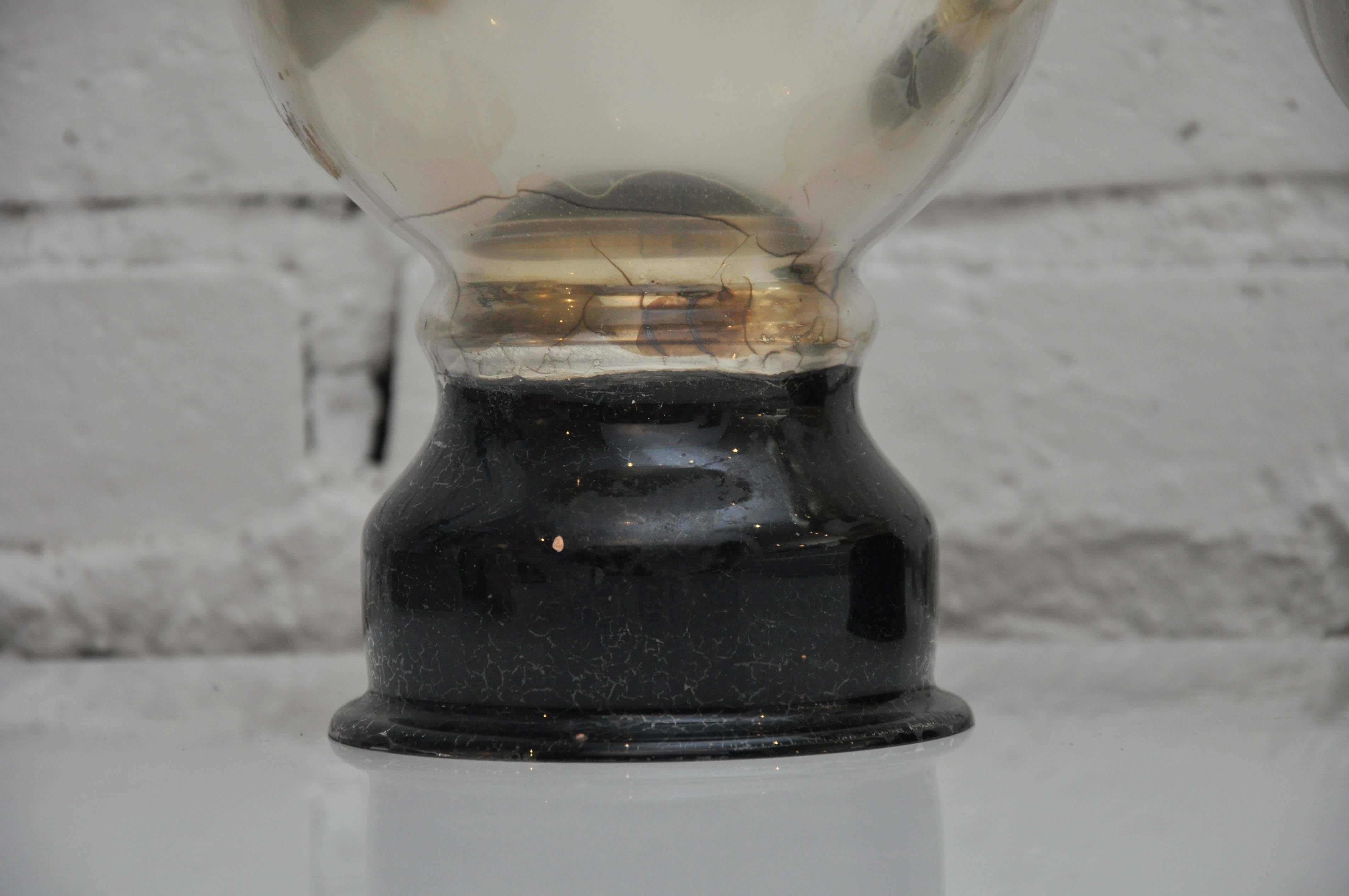 Antique Mercury Glass Butler's Balls In Good Condition In Phoenix, AZ