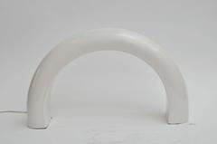 20th Century White Ceramic Arch Table Lamp by George Kovacs