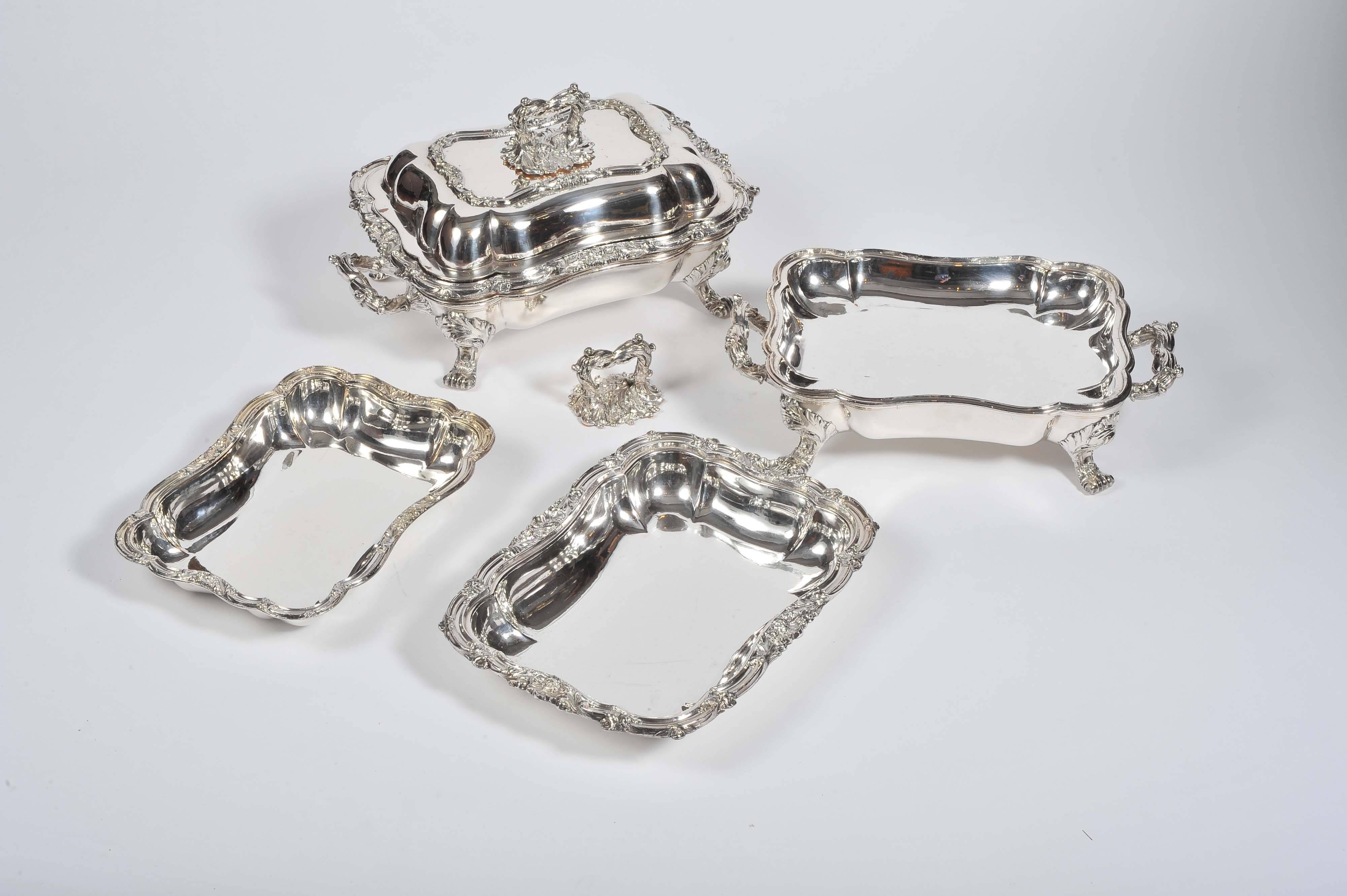 sheffield silver plate serving pieces