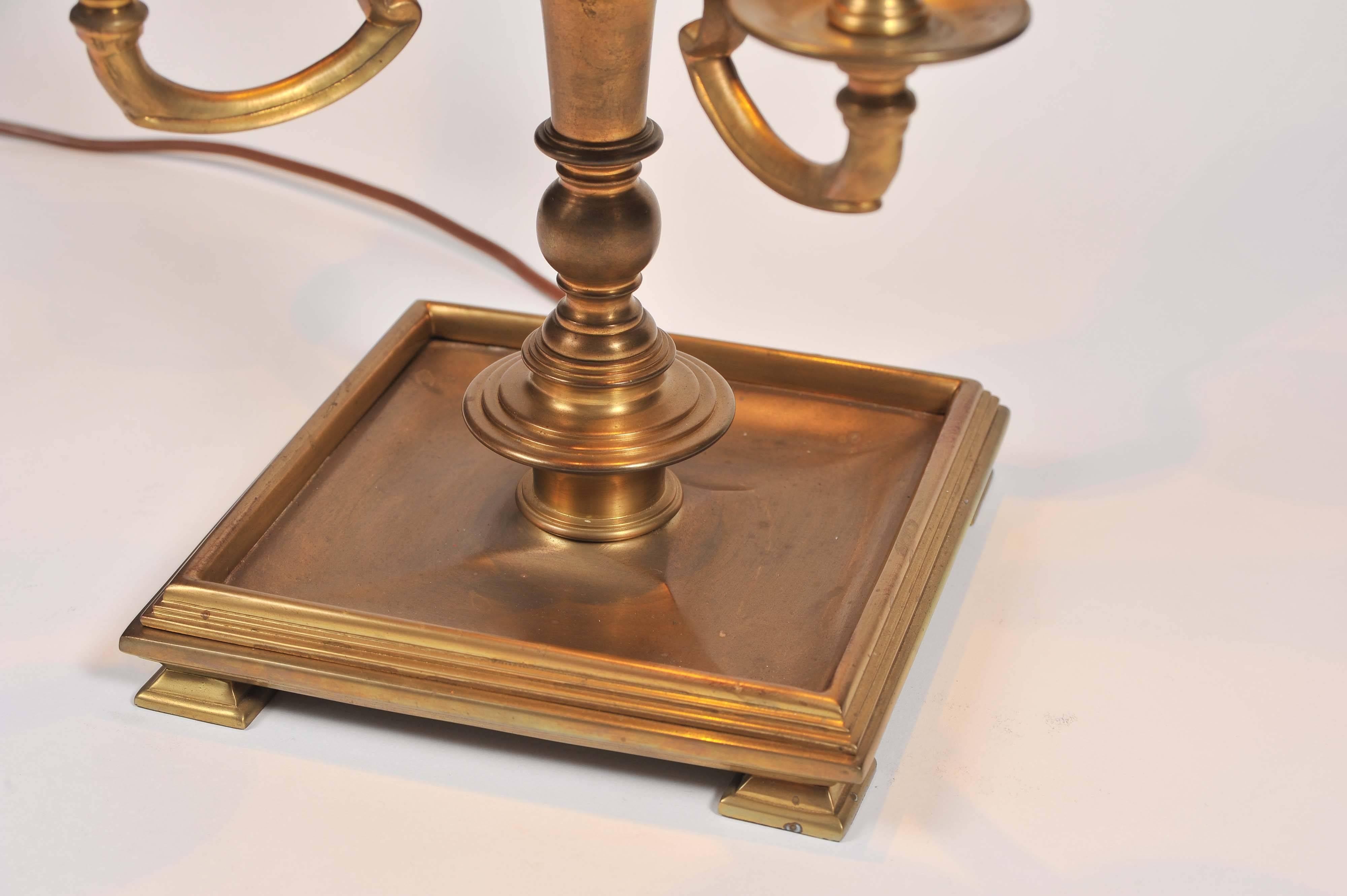 Brass Bouillotte Table Lamp by Chapman In Excellent Condition In London, GB