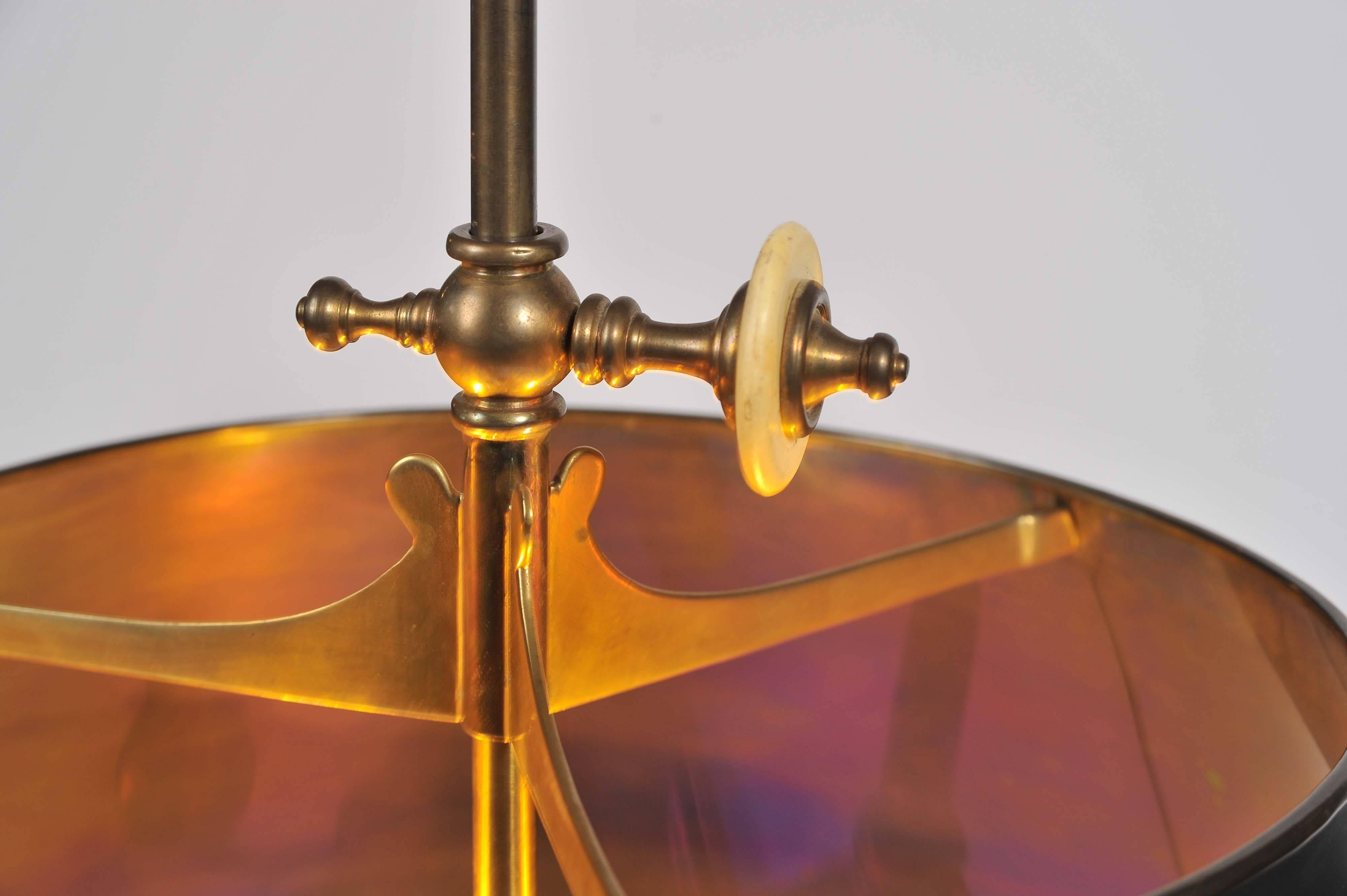 Late 20th Century Brass Bouillotte Table Lamp by Chapman