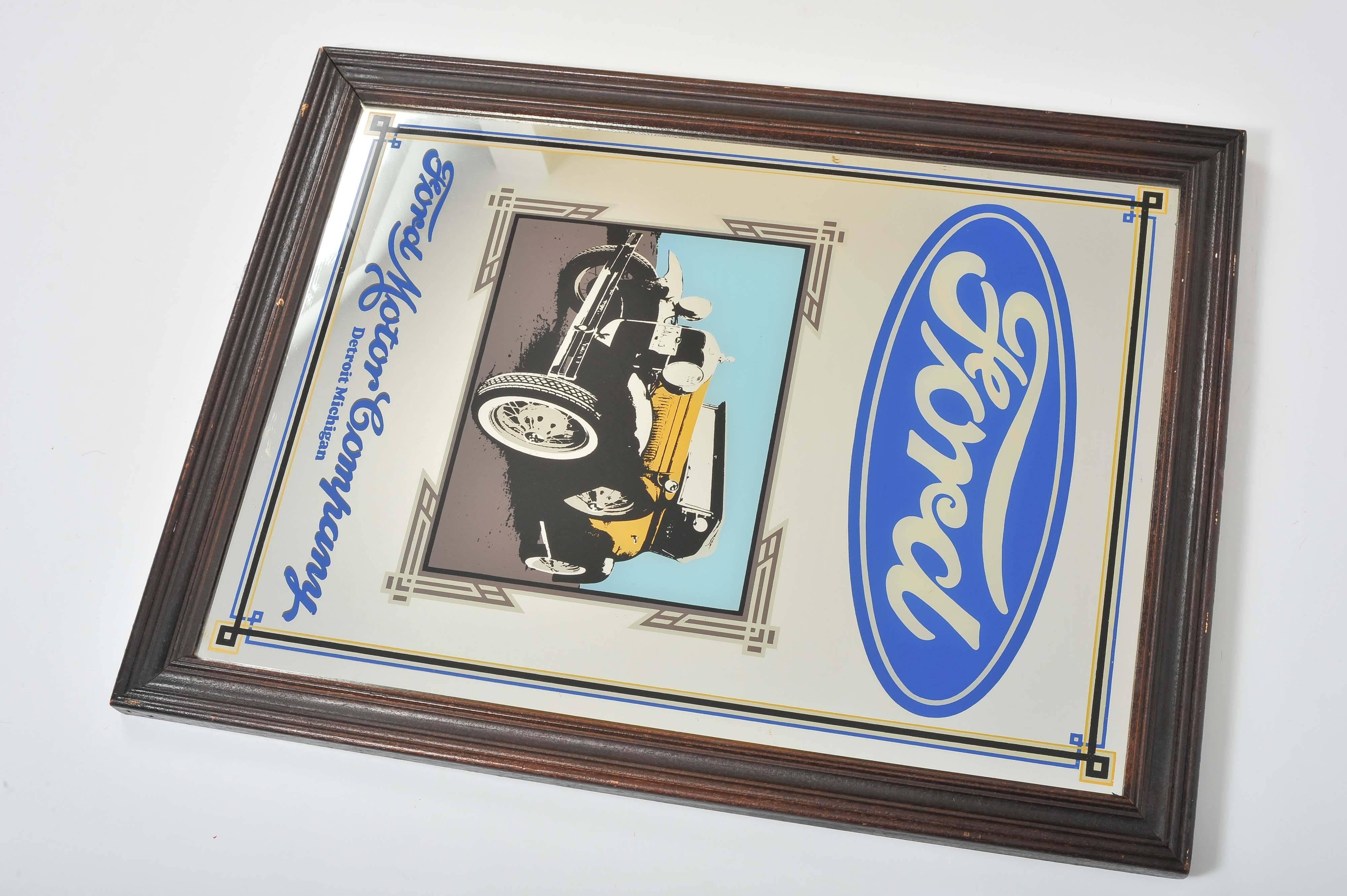 A branded promotional mirror from the Ford Motor Company. Produced as a gift for clients in the 1980s.

Maker: Ford Michigan.