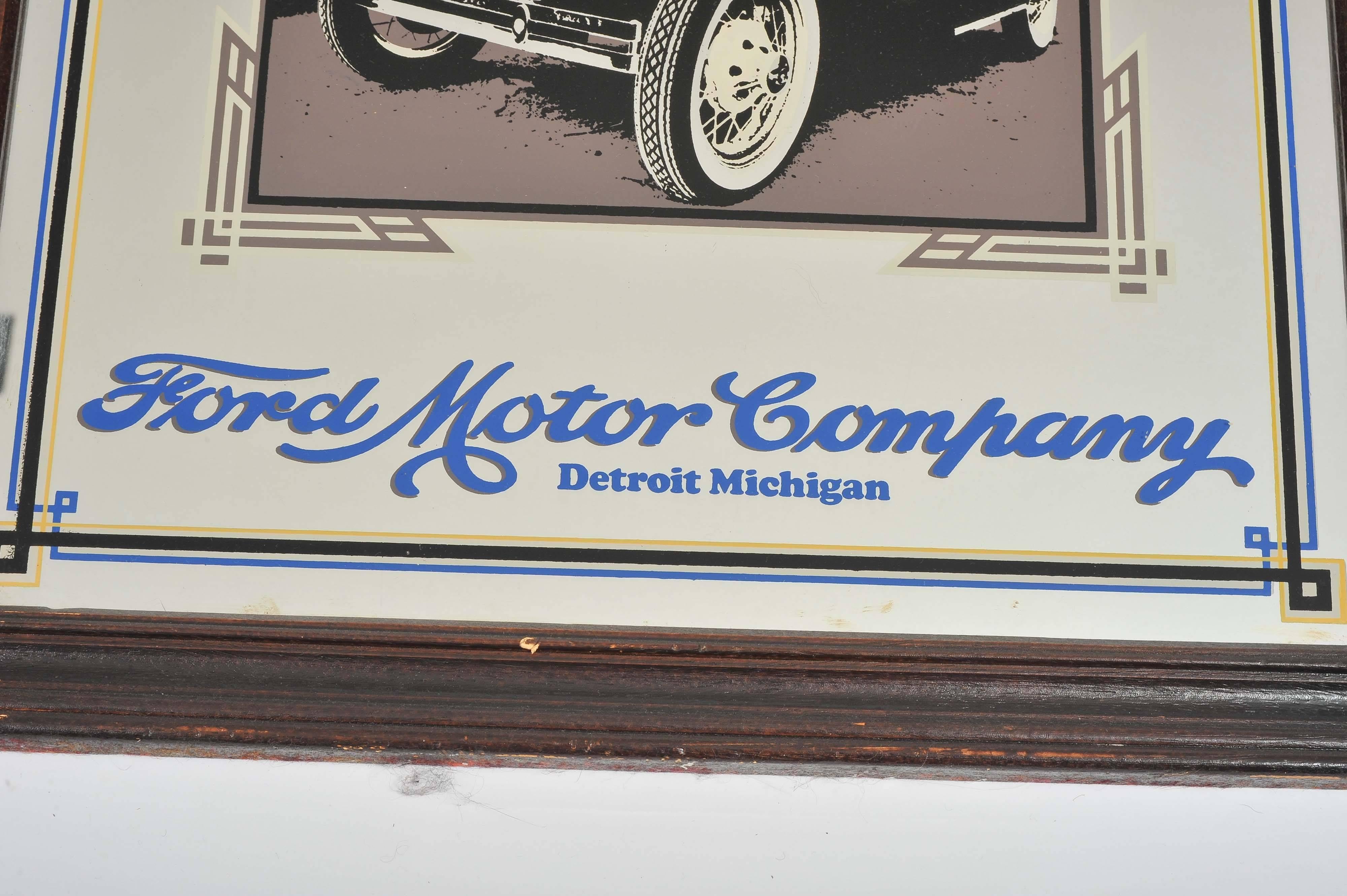 Mid-Century Modern 1980s Vintage Ford Motor Company Mirror  For Sale