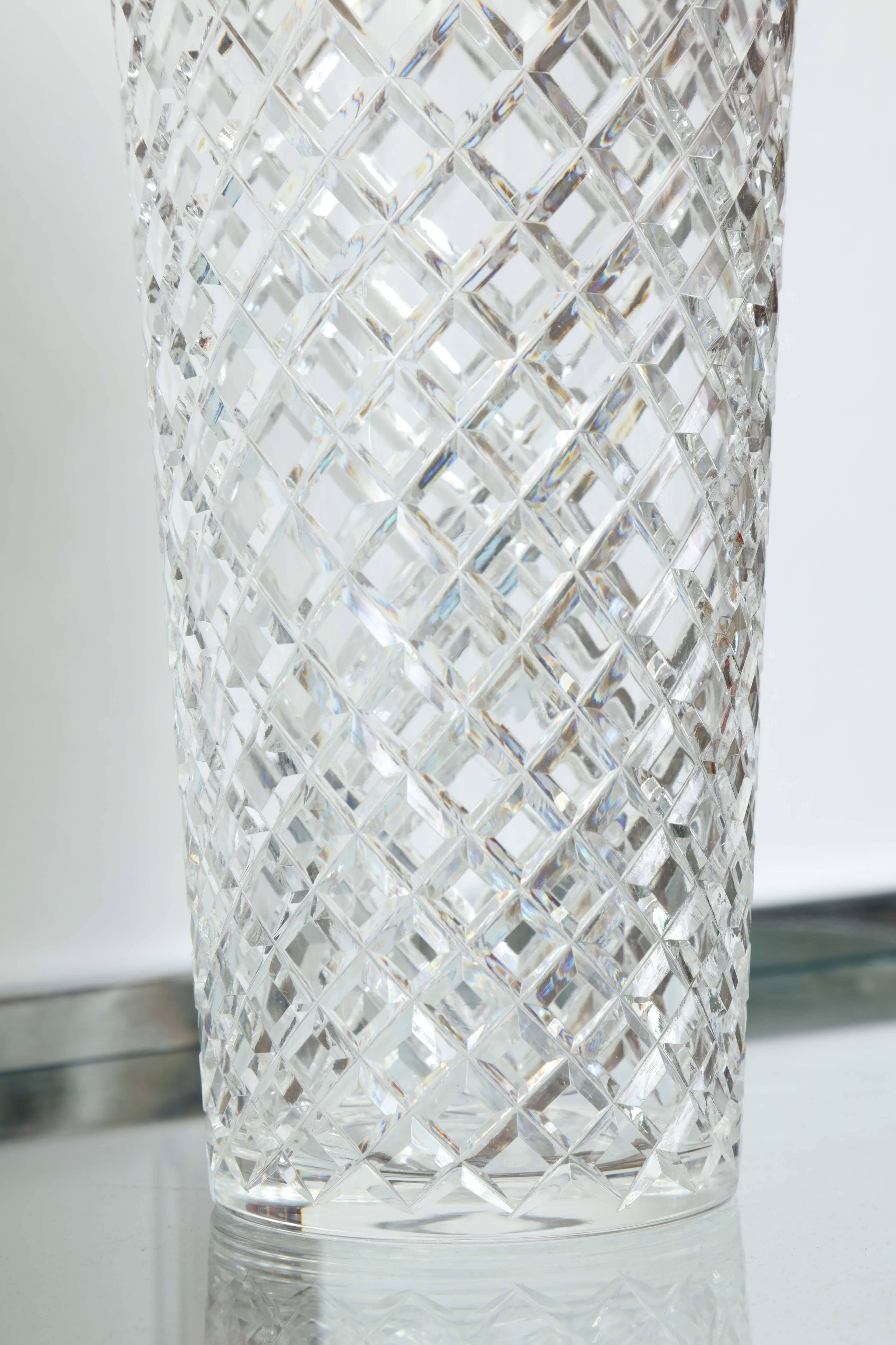 Tiffany und Co Sterling Silber und Kristall Cocktail Shaker im Zustand „Hervorragend“ in New York, NY