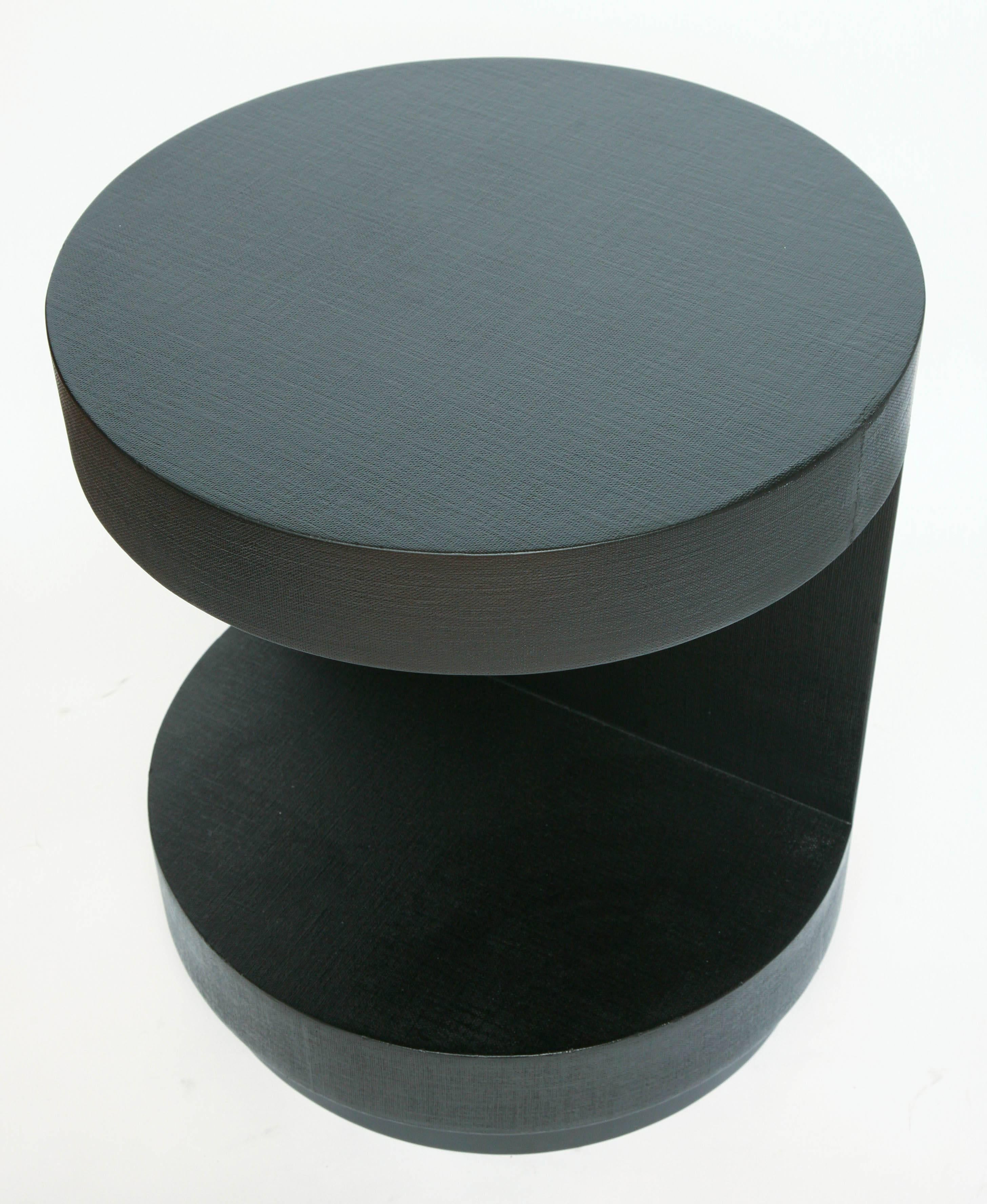 20th Century Modern Raffia Side Table in the Style of Karl Springer