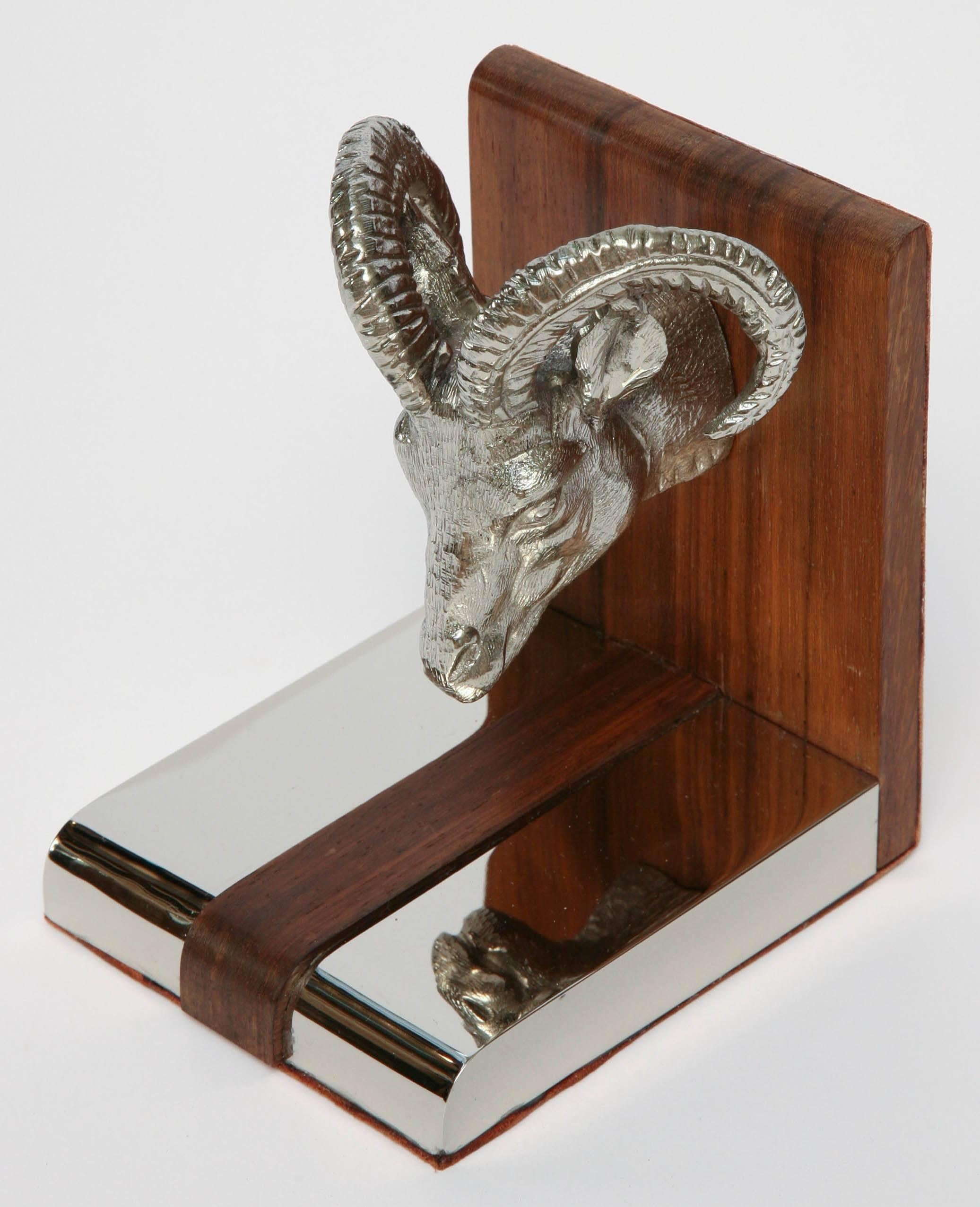 20th Century Vintage Gucci Ram's Head Bookends