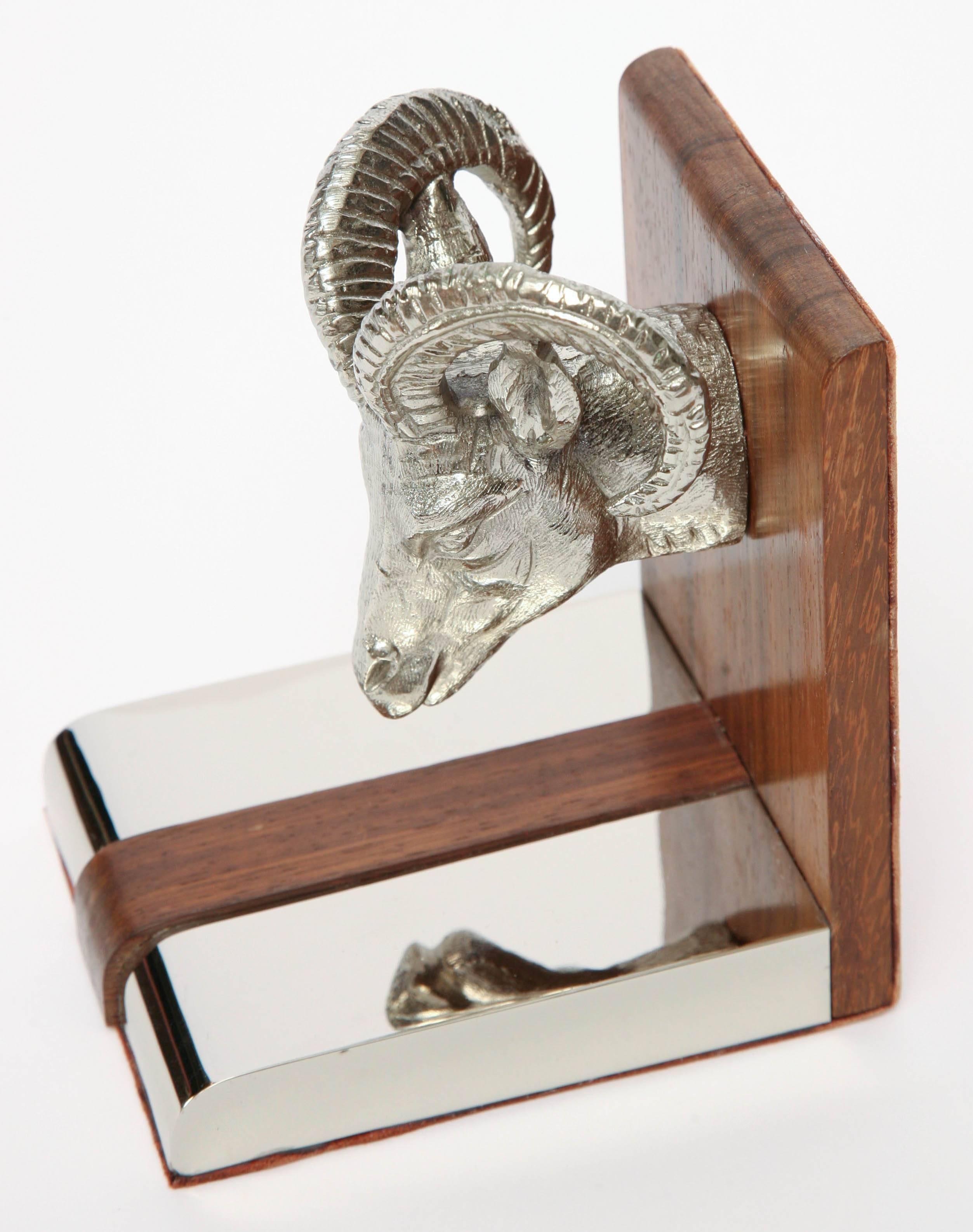 Vintage Gucci Ram's Head Bookends 2