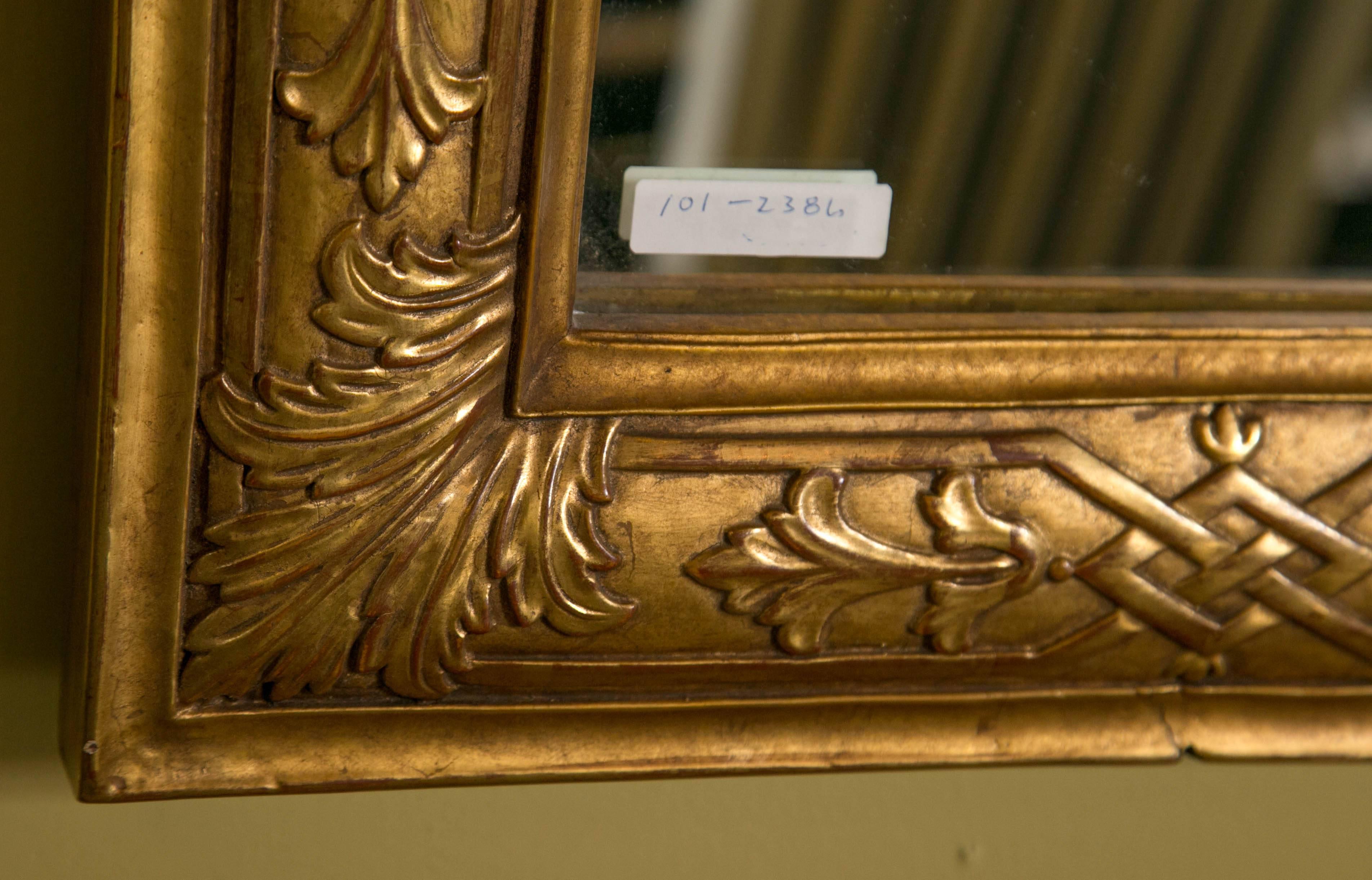 Louis XV Gilt Wooden Wall Console Mirror