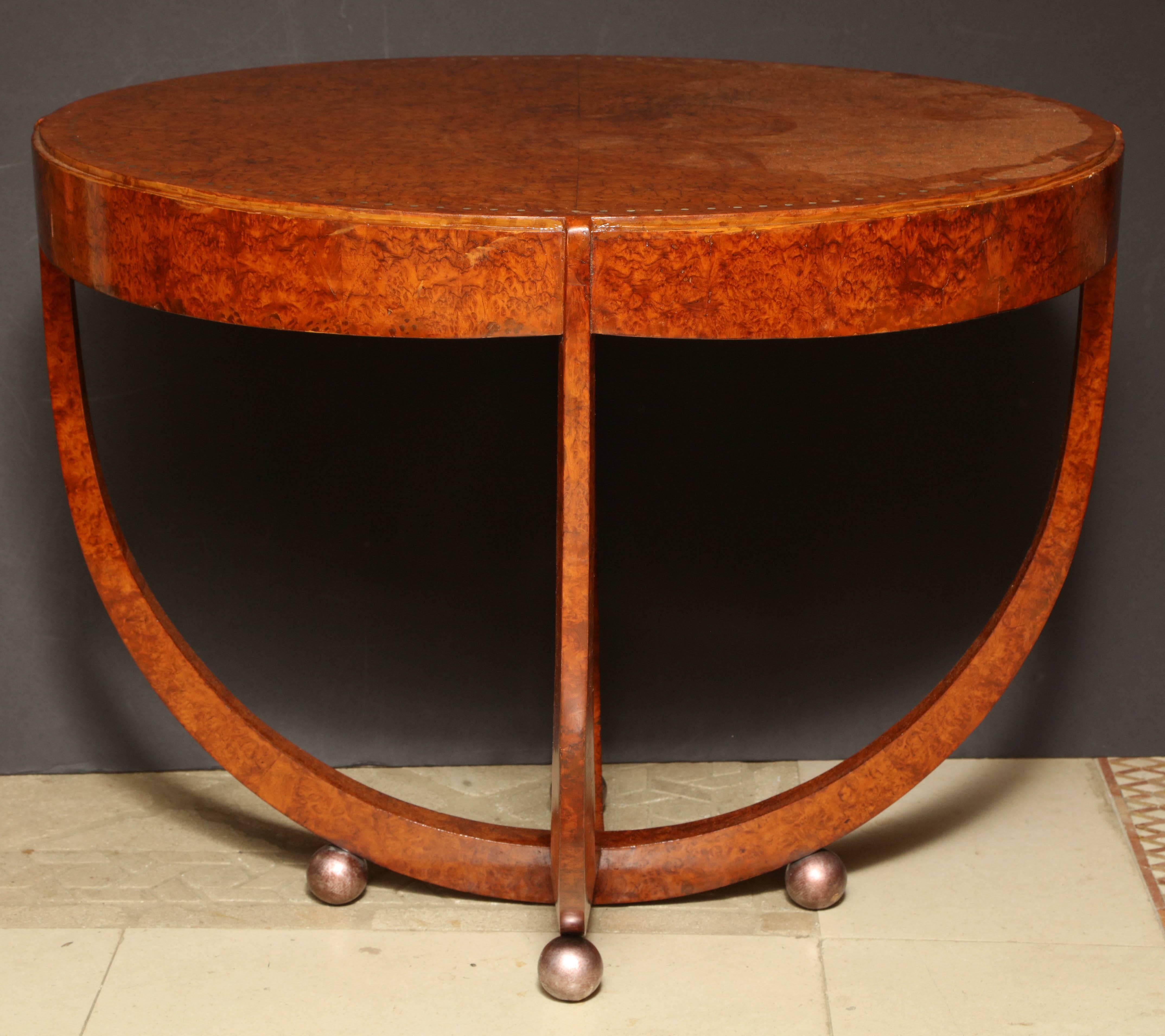 Art Deco Burl Floating Center Table 3