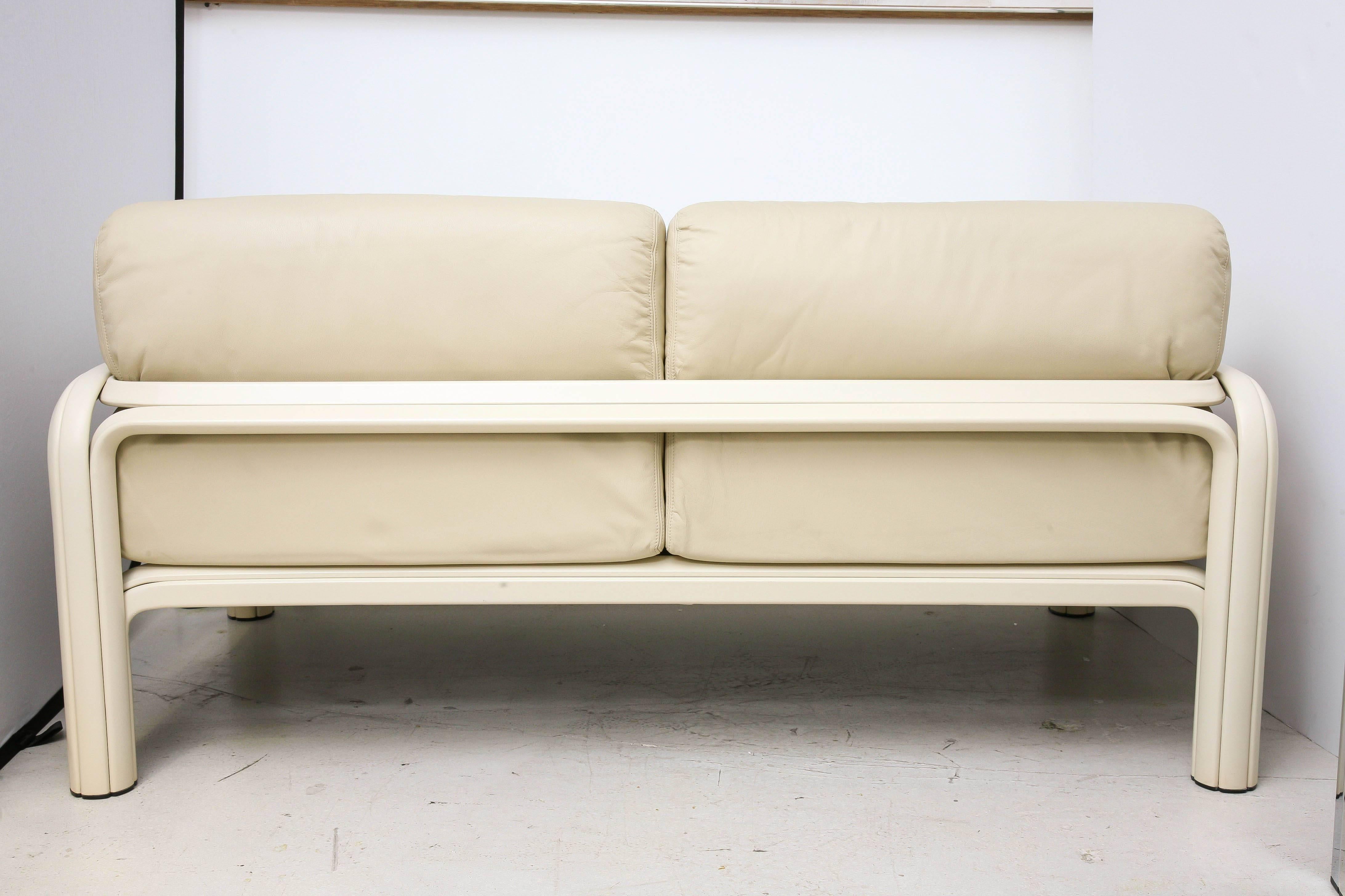 Pair of Gae Aulenti Two-Seat Settees 1