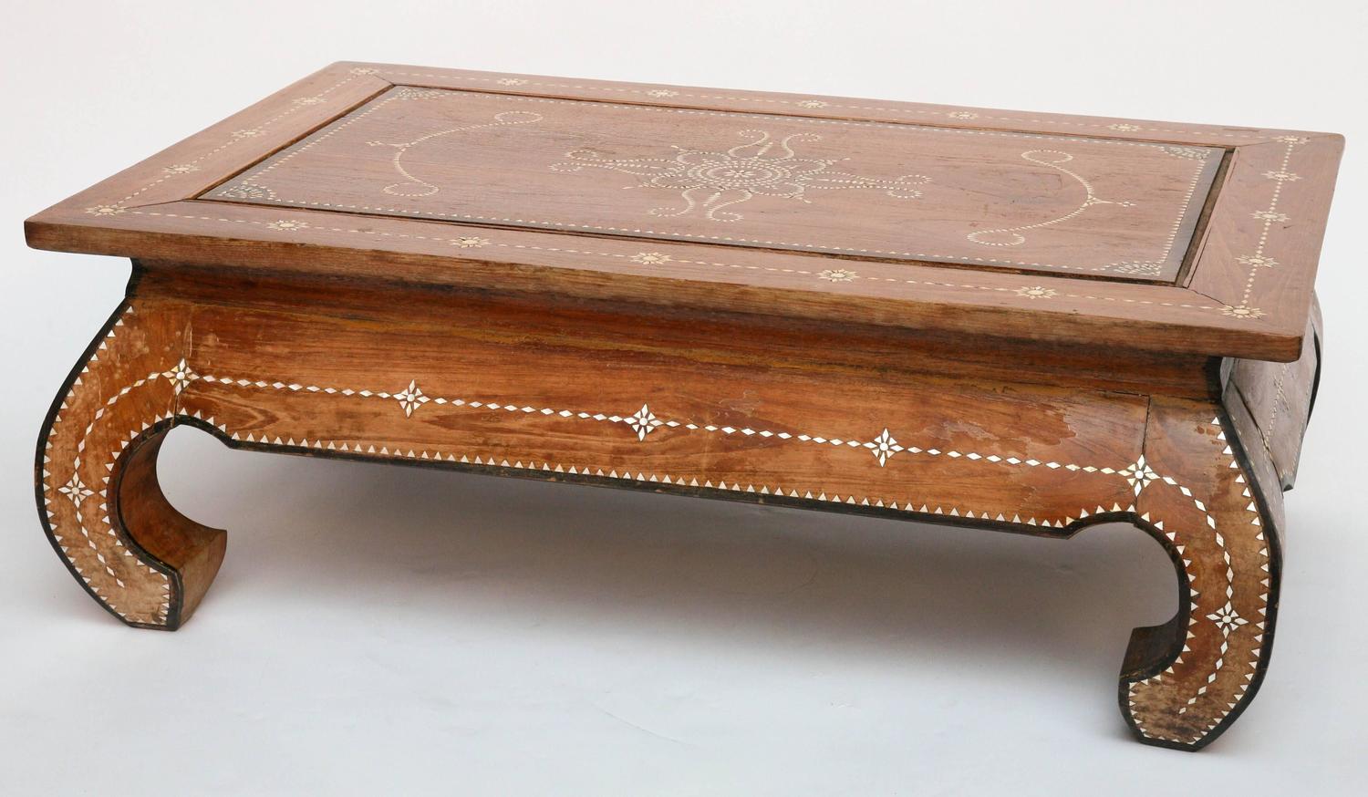 Superbly Inlaid Moroccan Coffee Table At 1stdibs