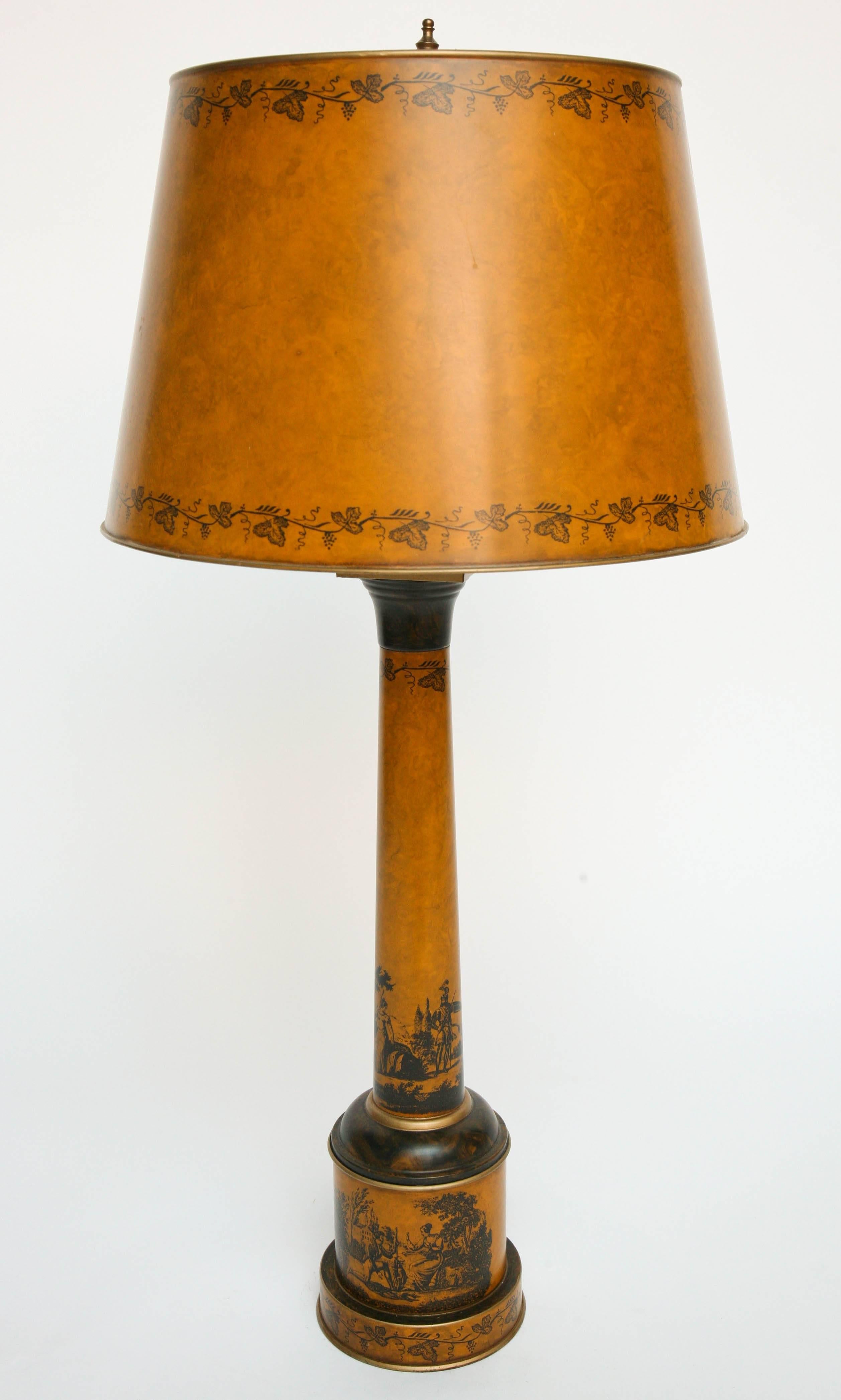Superb Tole Lamp with Original Tole Shade 1