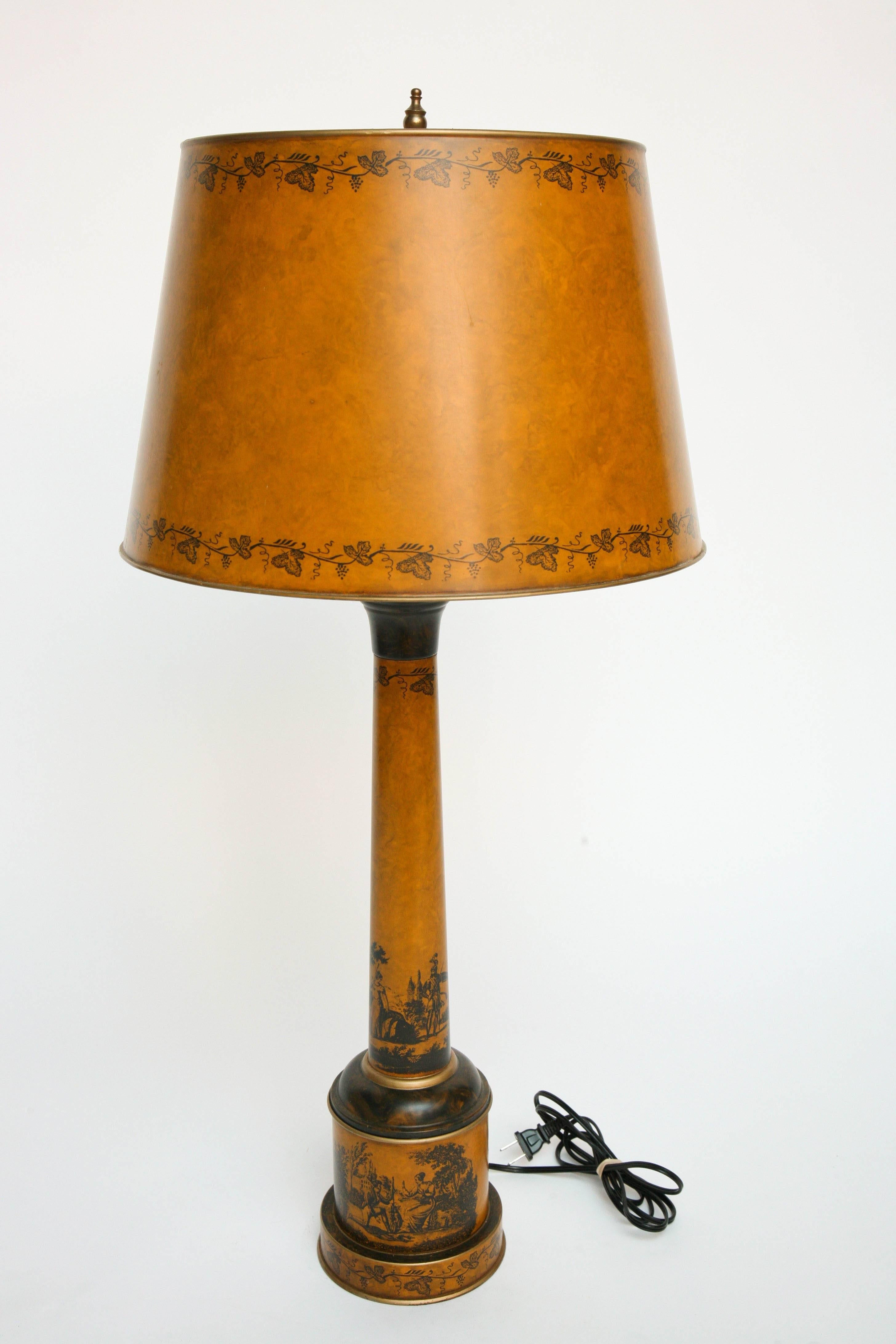 Superb Tole Lamp with Original Tole Shade 2
