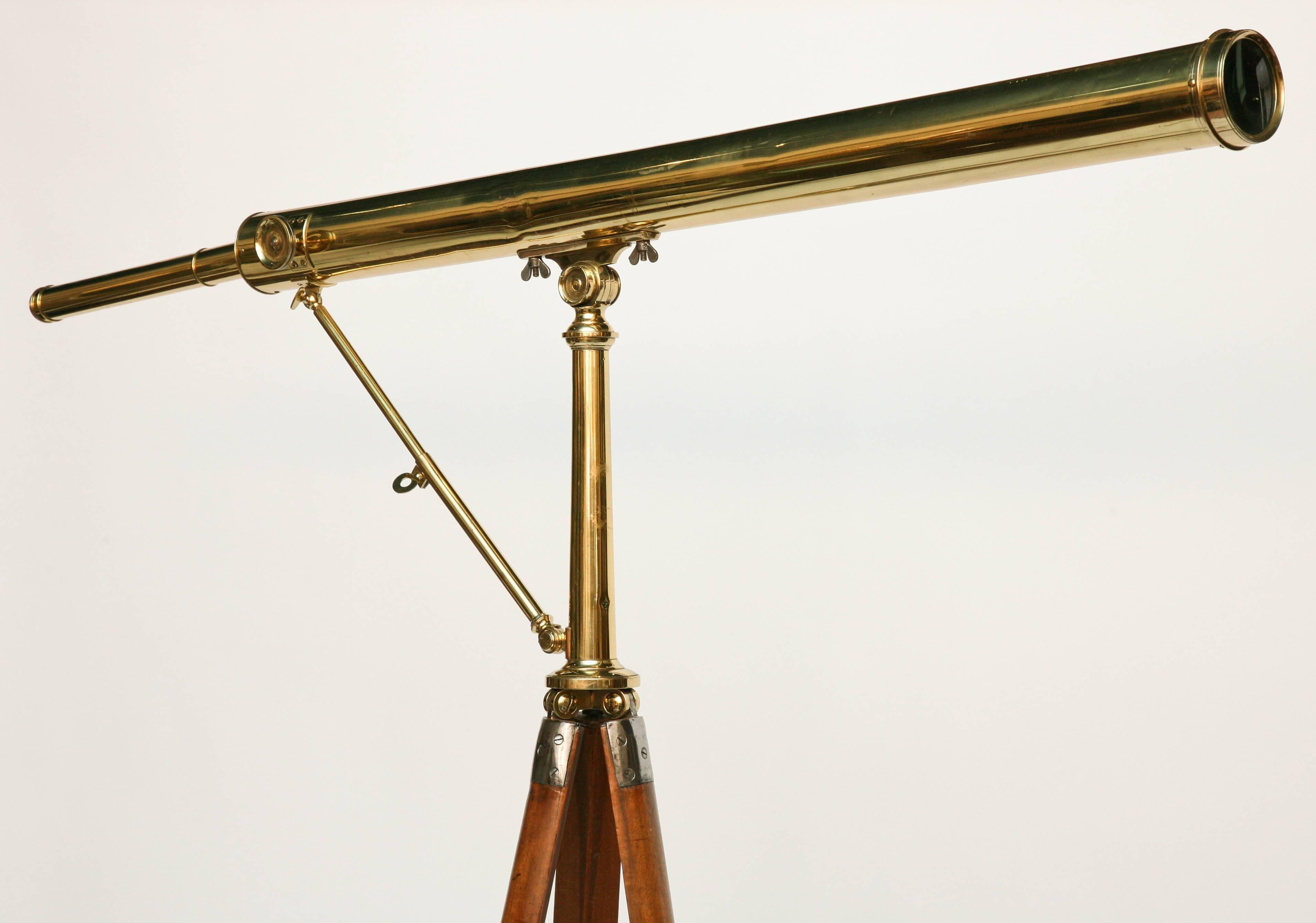19th Century Brass Telescope on Stand 5