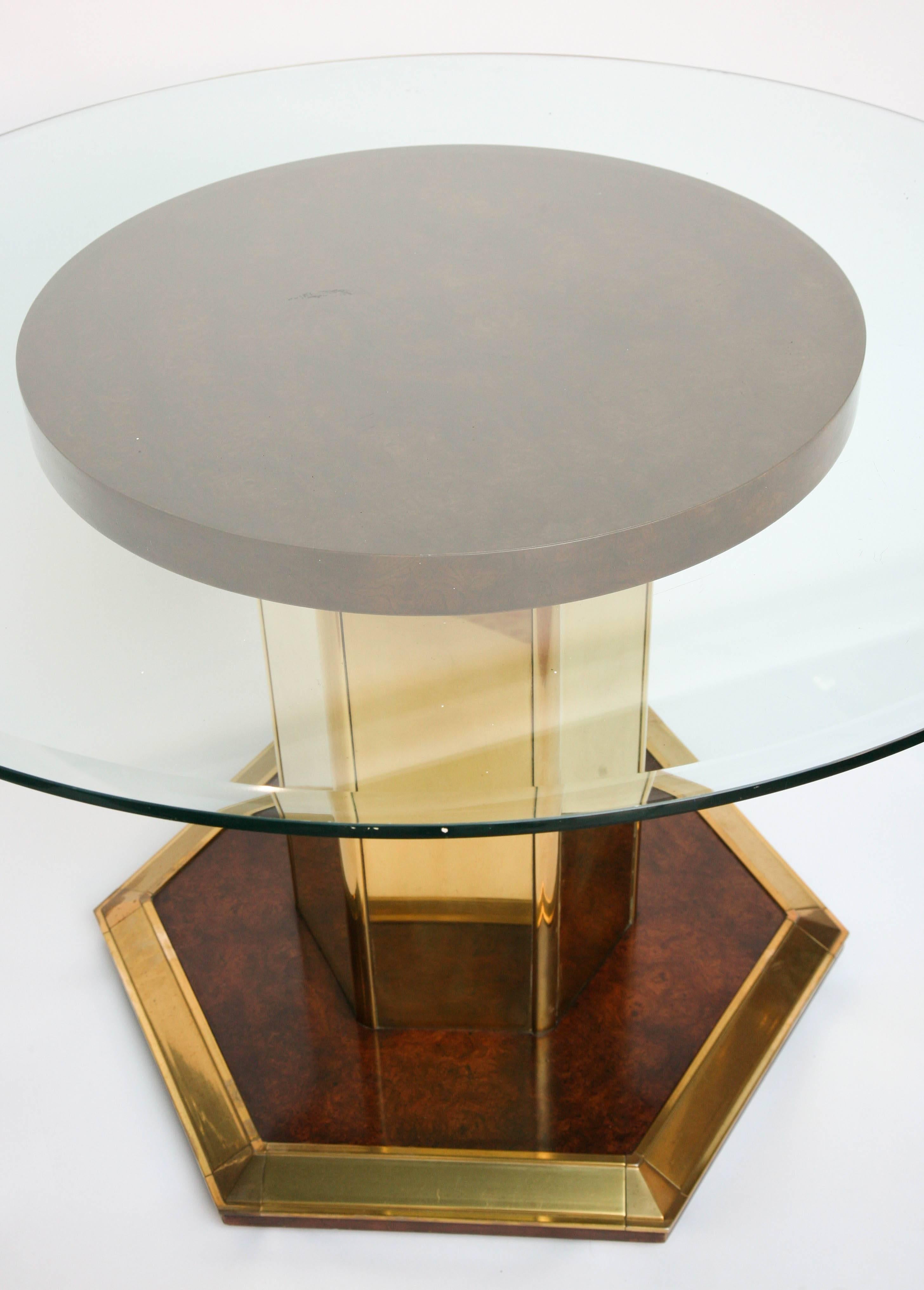 Superb Mastercraft Style Pedestal Table 1