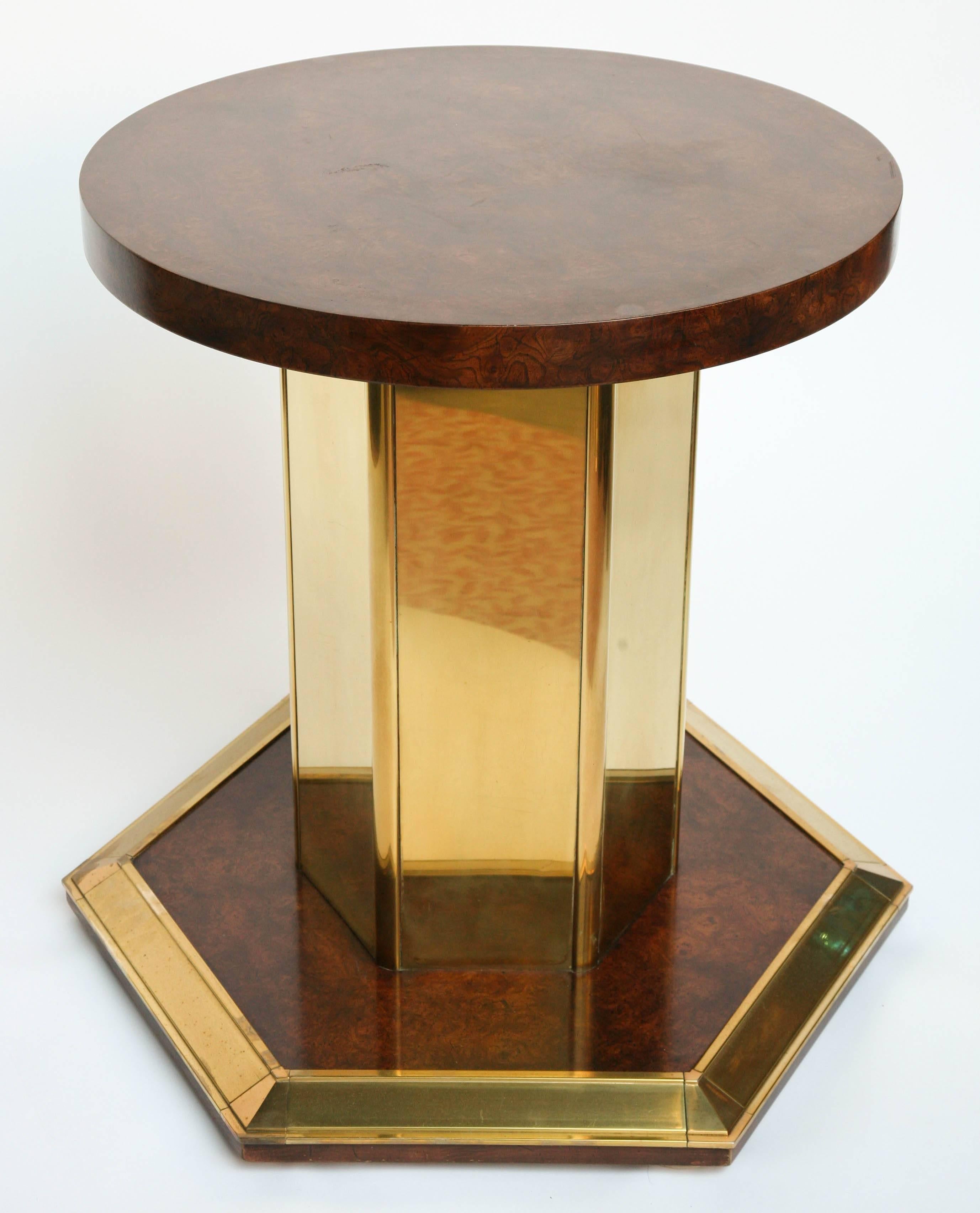 Superb Mastercraft Style Pedestal Table 4