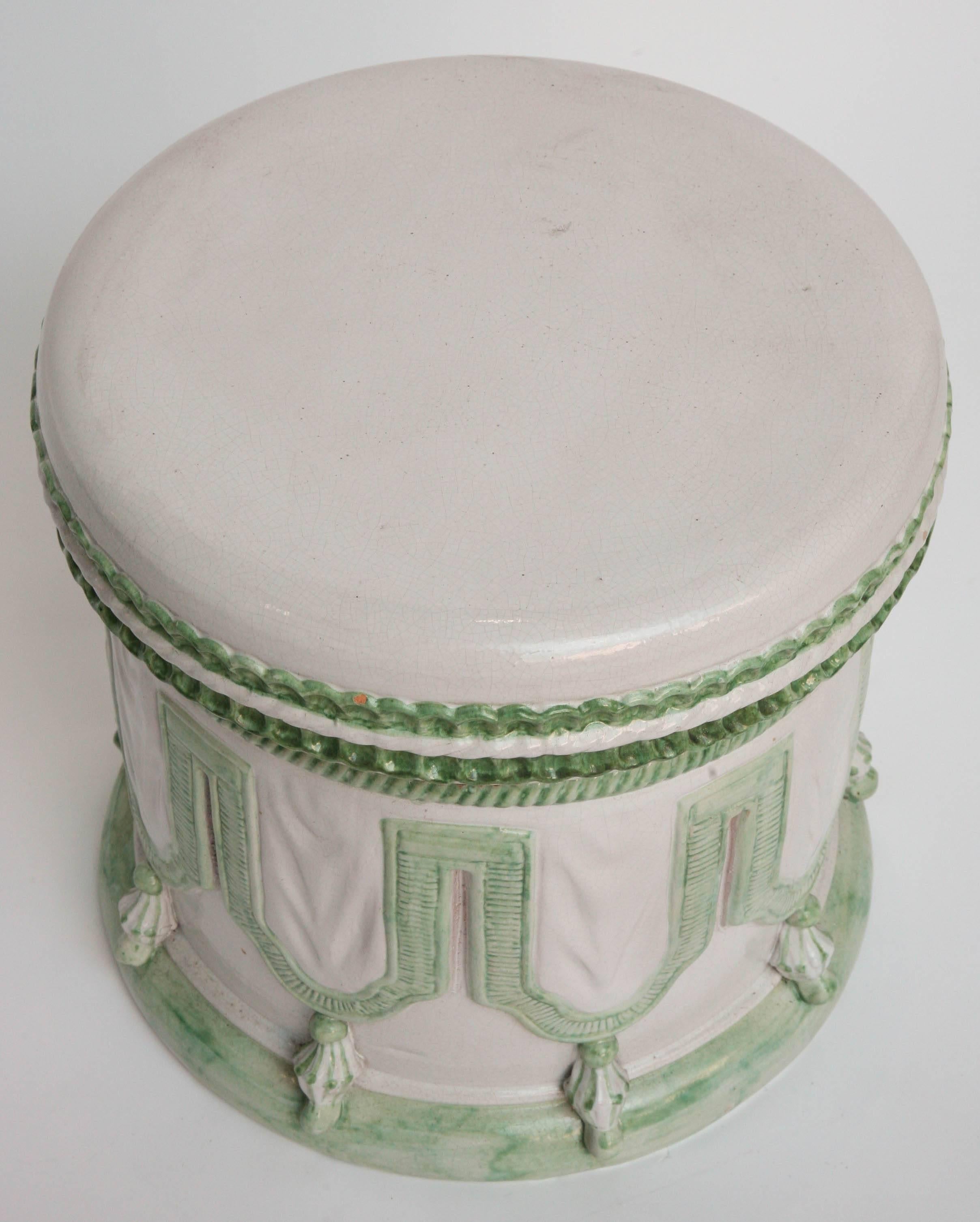 Whimsical Terra Cotta Pouf Form Garden Seat 2