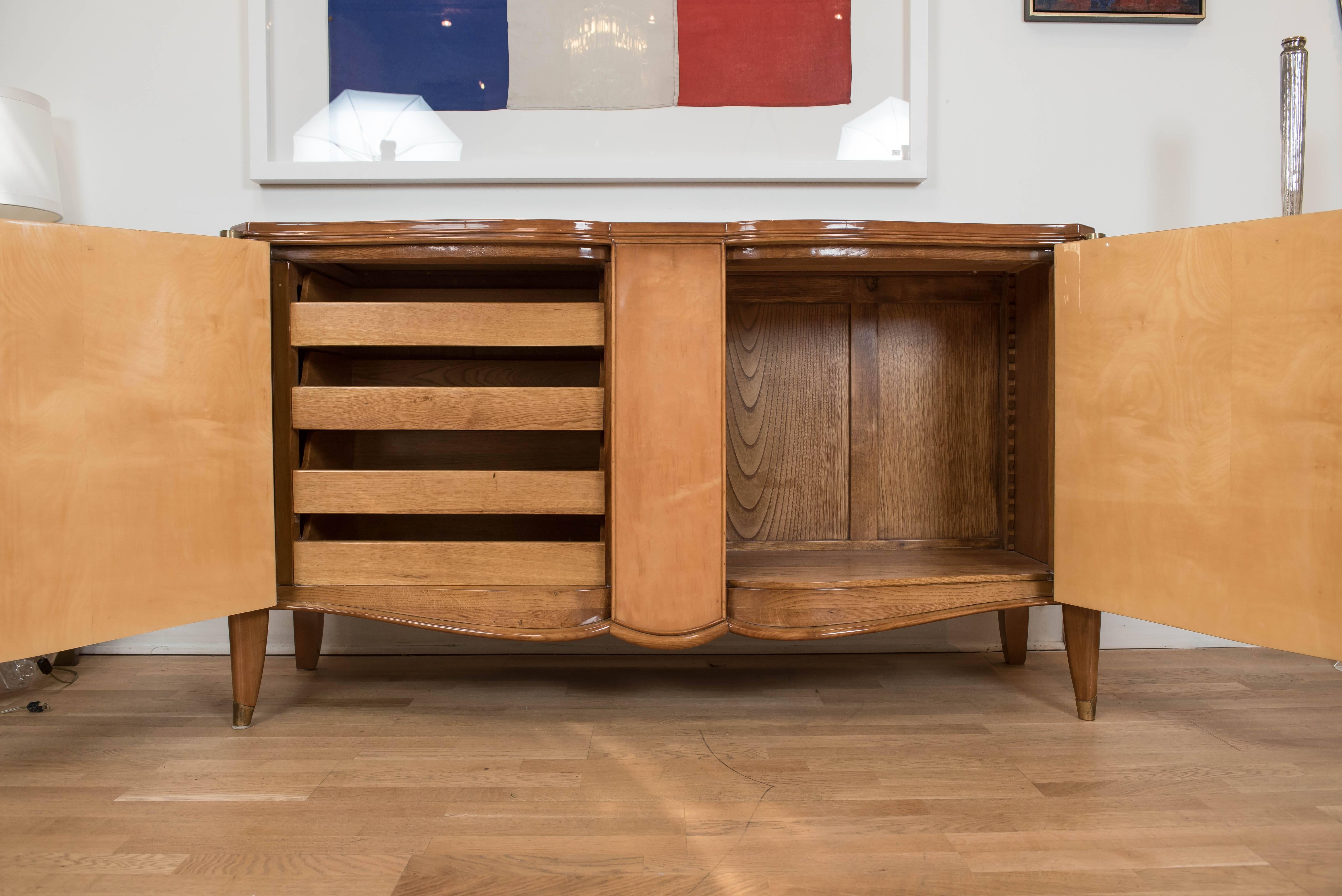 Mid-20th Century French Art Deco Style Sideboard in the Manner of Jules Leleu