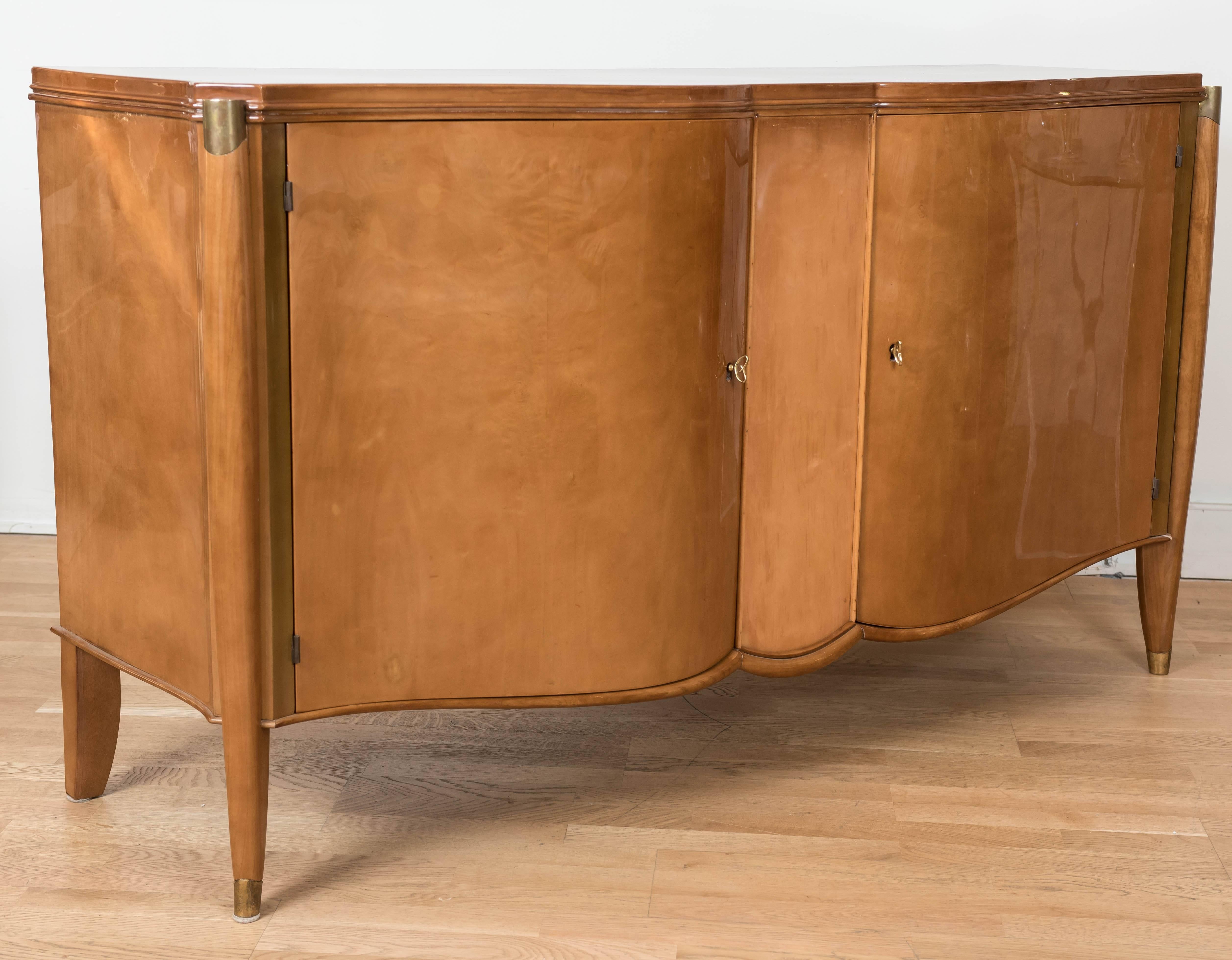 French Art Deco Style Sideboard in the Manner of Jules Leleu 2