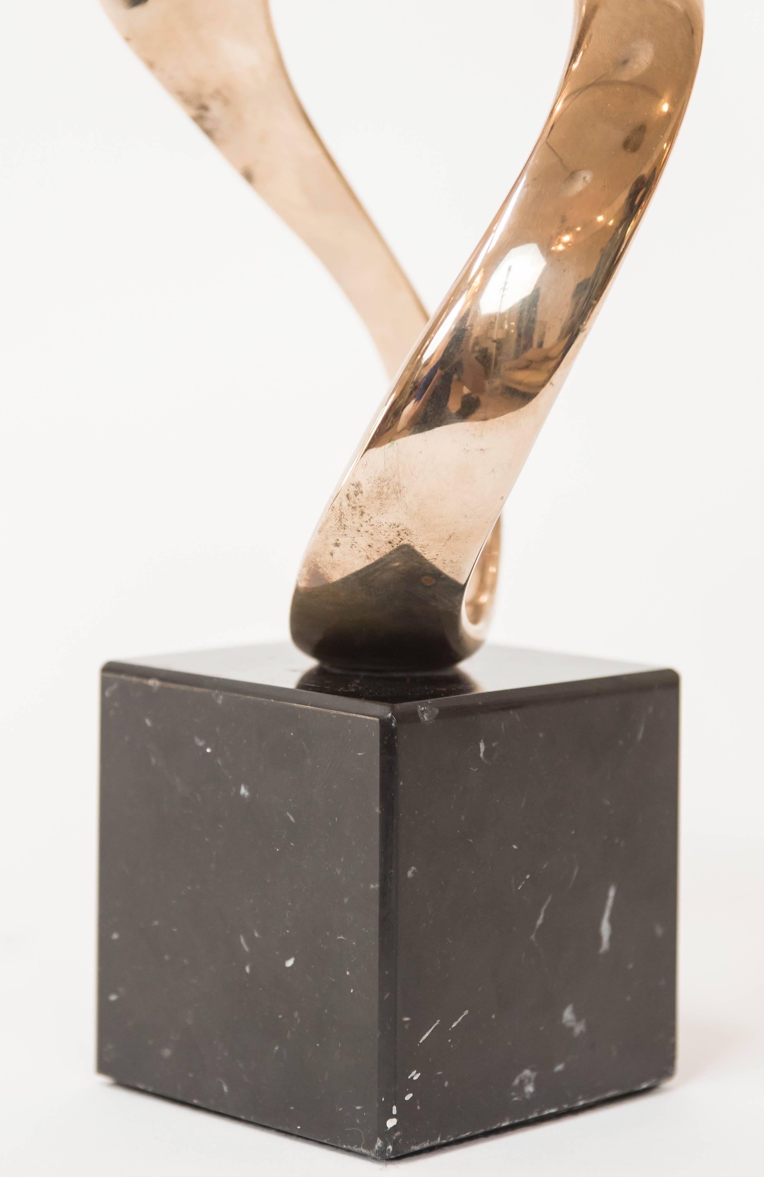 This masterful bronze sculpture on a marble base, 