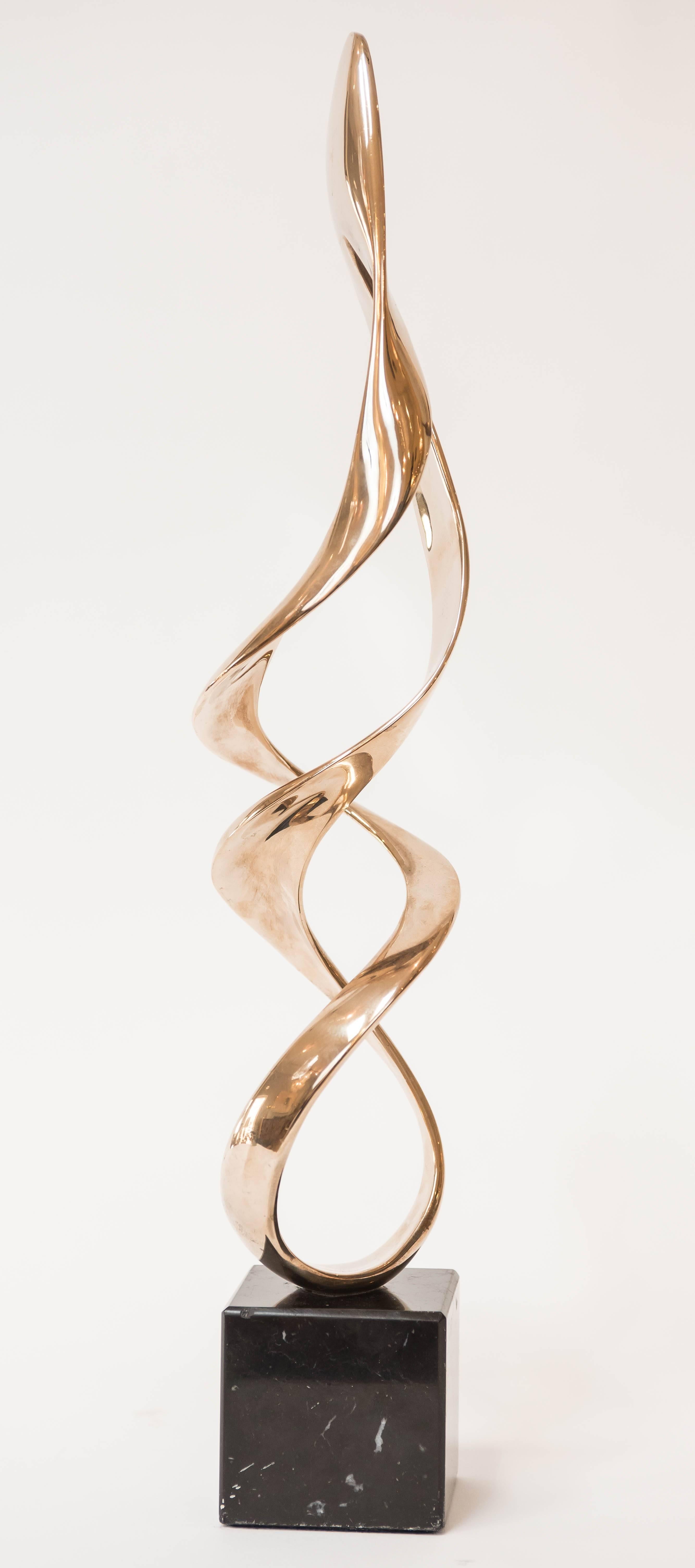 American Polished Bronze Sculpture by Tom Bennett, USA, 1987