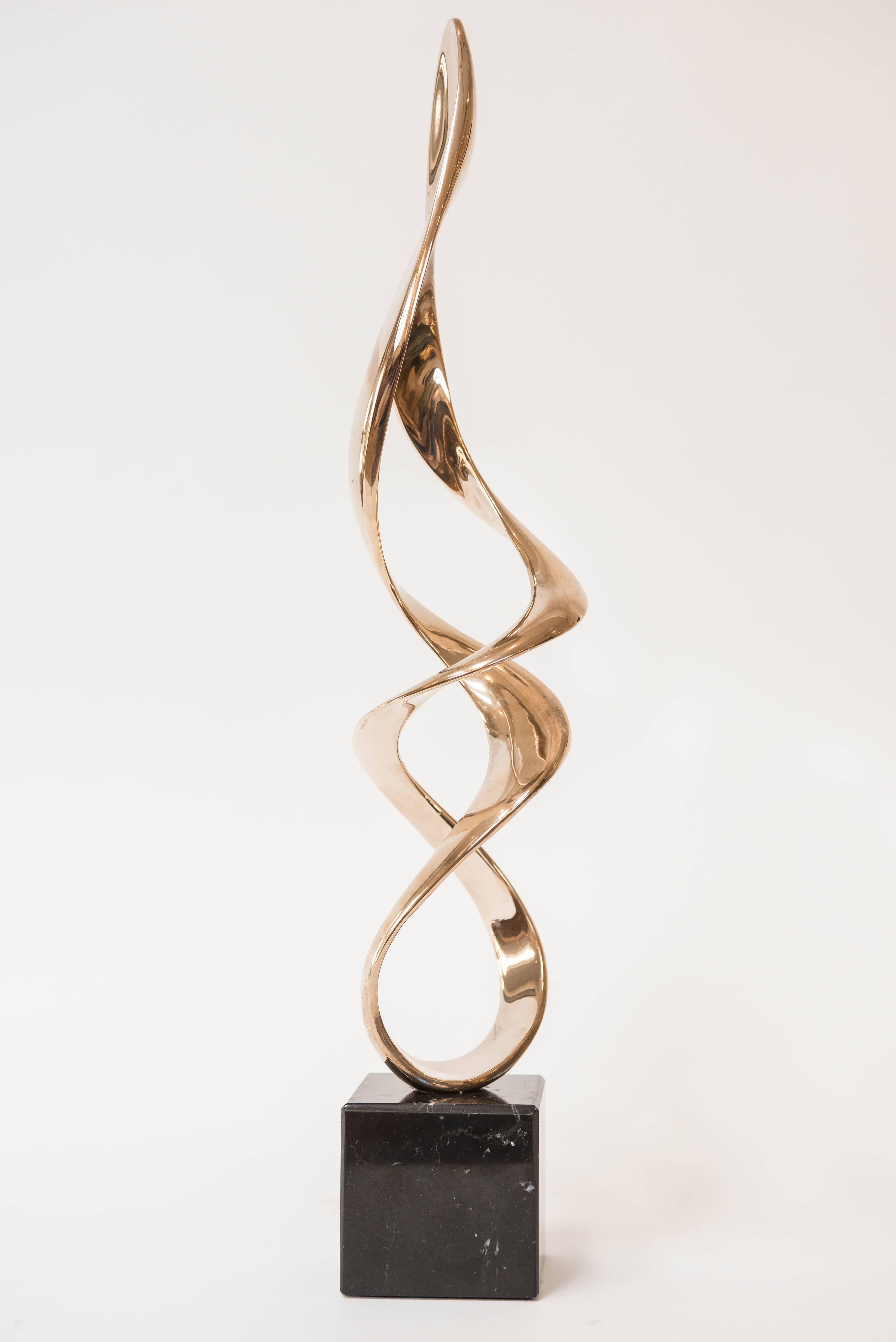 Late 20th Century Polished Bronze Sculpture by Tom Bennett, USA, 1987