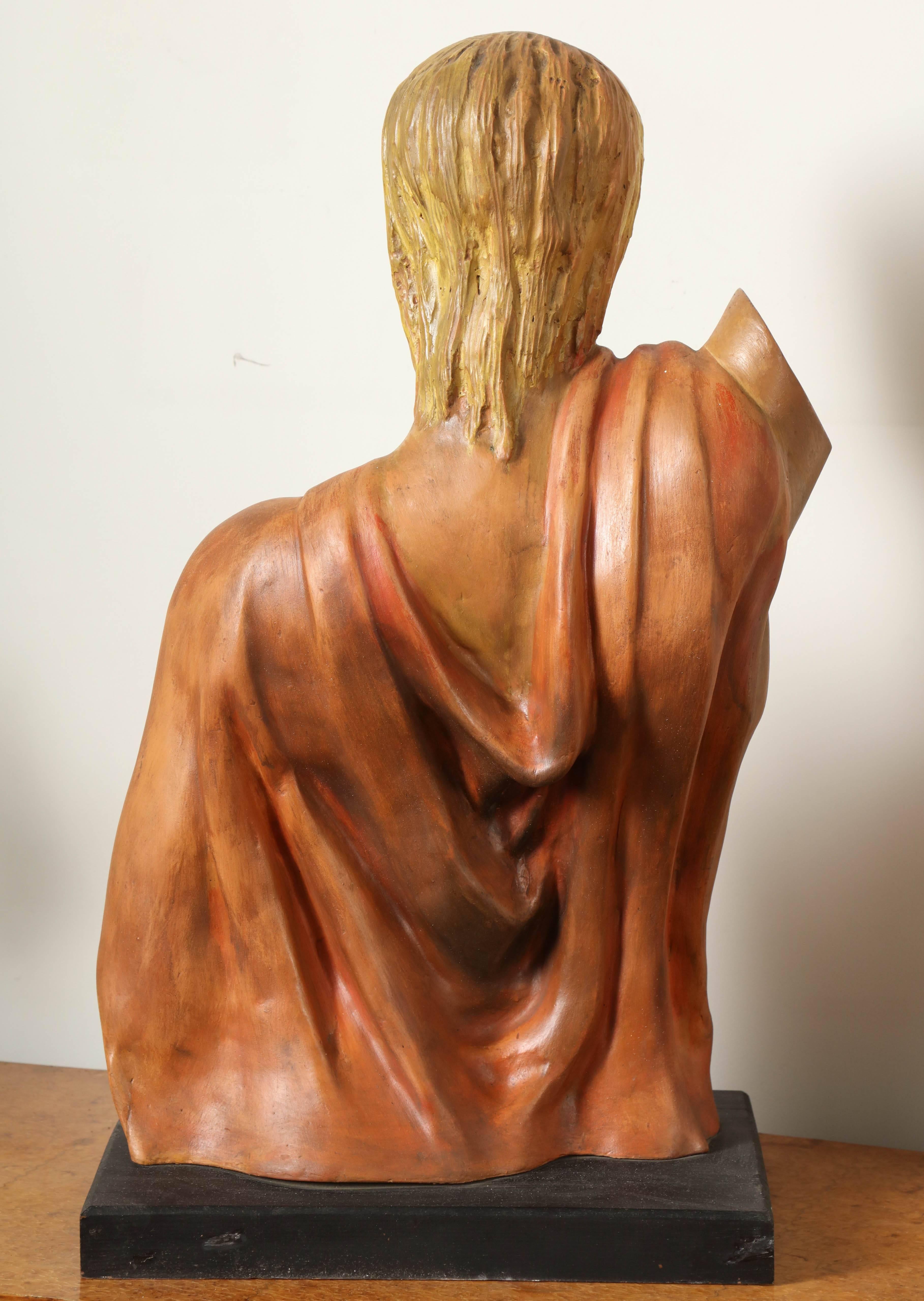  Lina Arpesani sculpture of a woman made in Italy 1930 For Sale 1