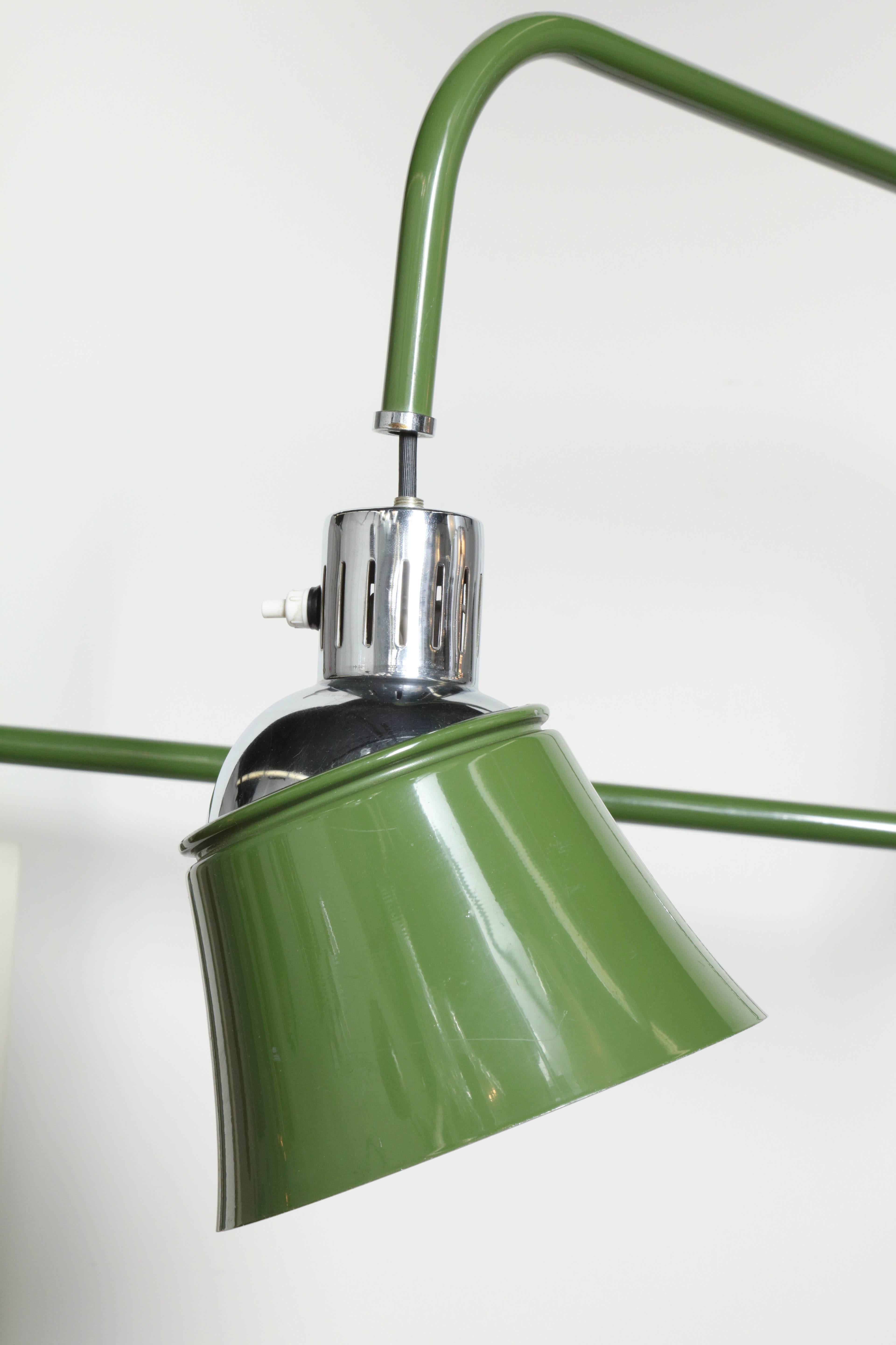 Hand-Painted Bormann Wall Light Made by the Bauhaus in Germany 1930 For Sale
