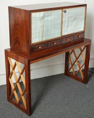 Bar in rosewood and mirror made in Italy 1935