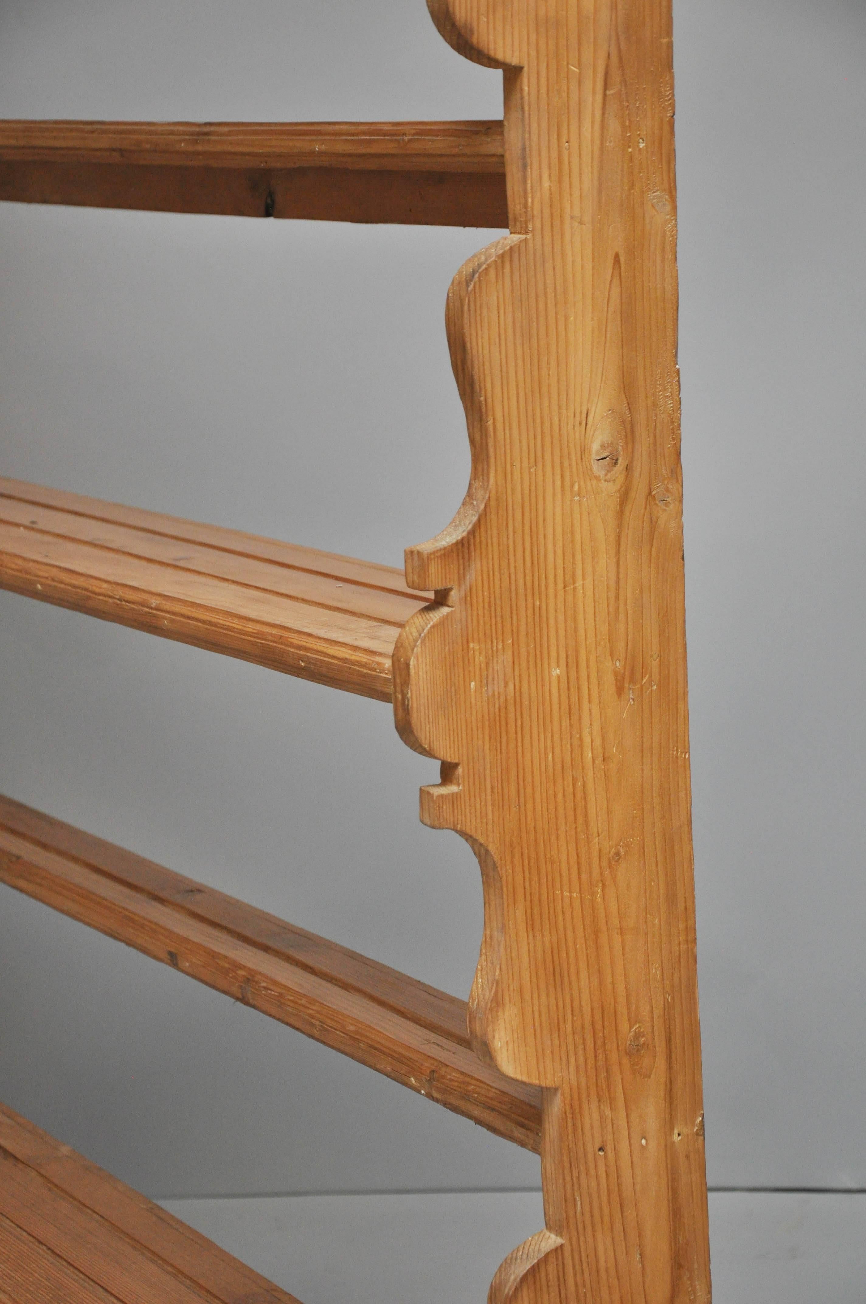 19th Century English Pine Plate Rail